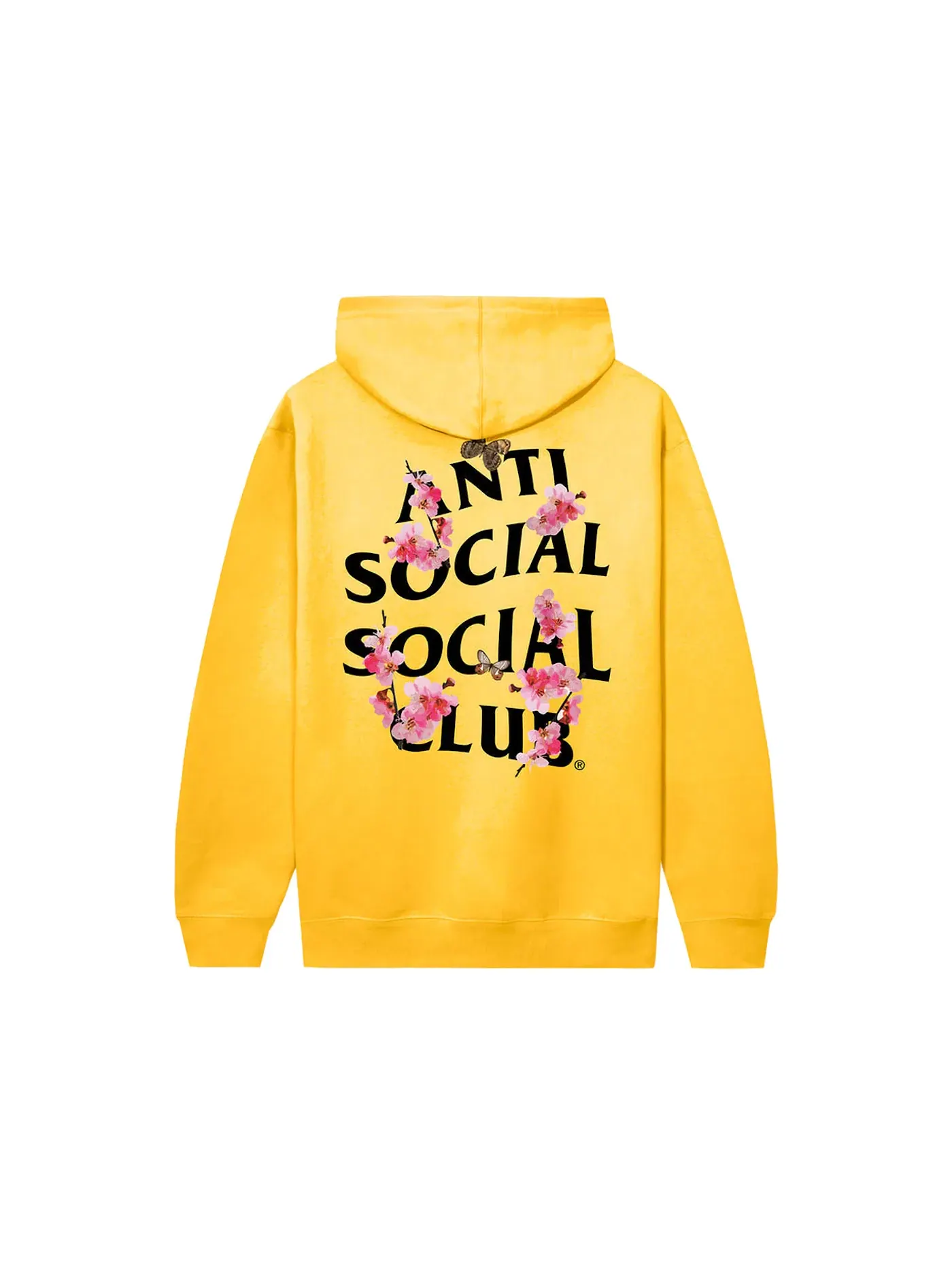 Мужская худи с принтом Kkotch Anti Social Social Club — изображение 1 из 2, желтый