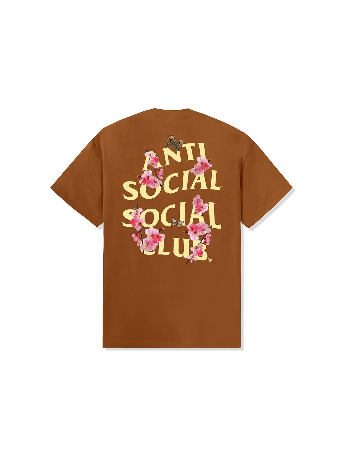 Мужская футболка с принтом Tee Anti Social Social Club — изображение 1 из 2, коричневый