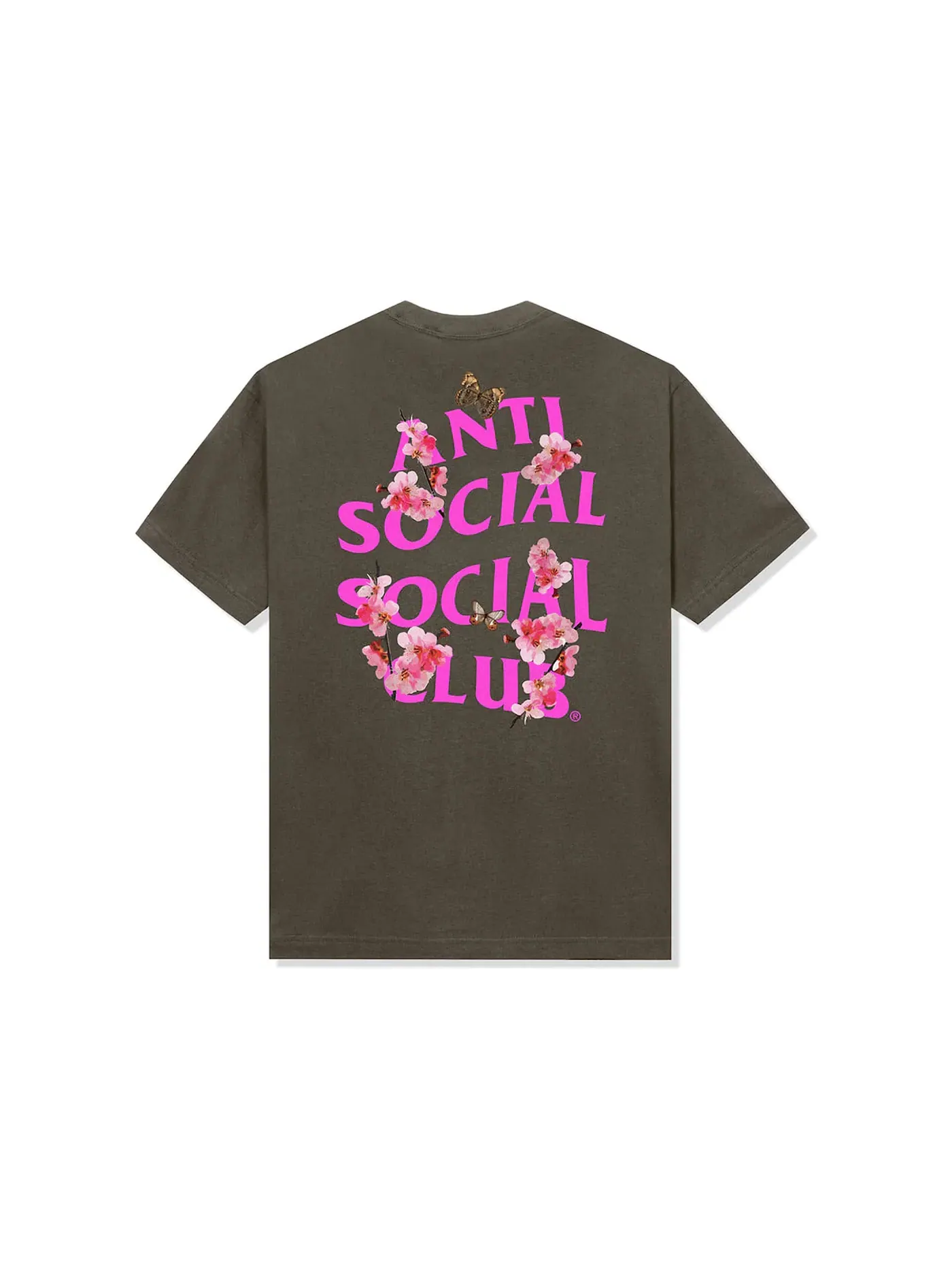 Мужская футболка с принтом Anti Social Social Club Tee — изображение 1 из 2, коричневый