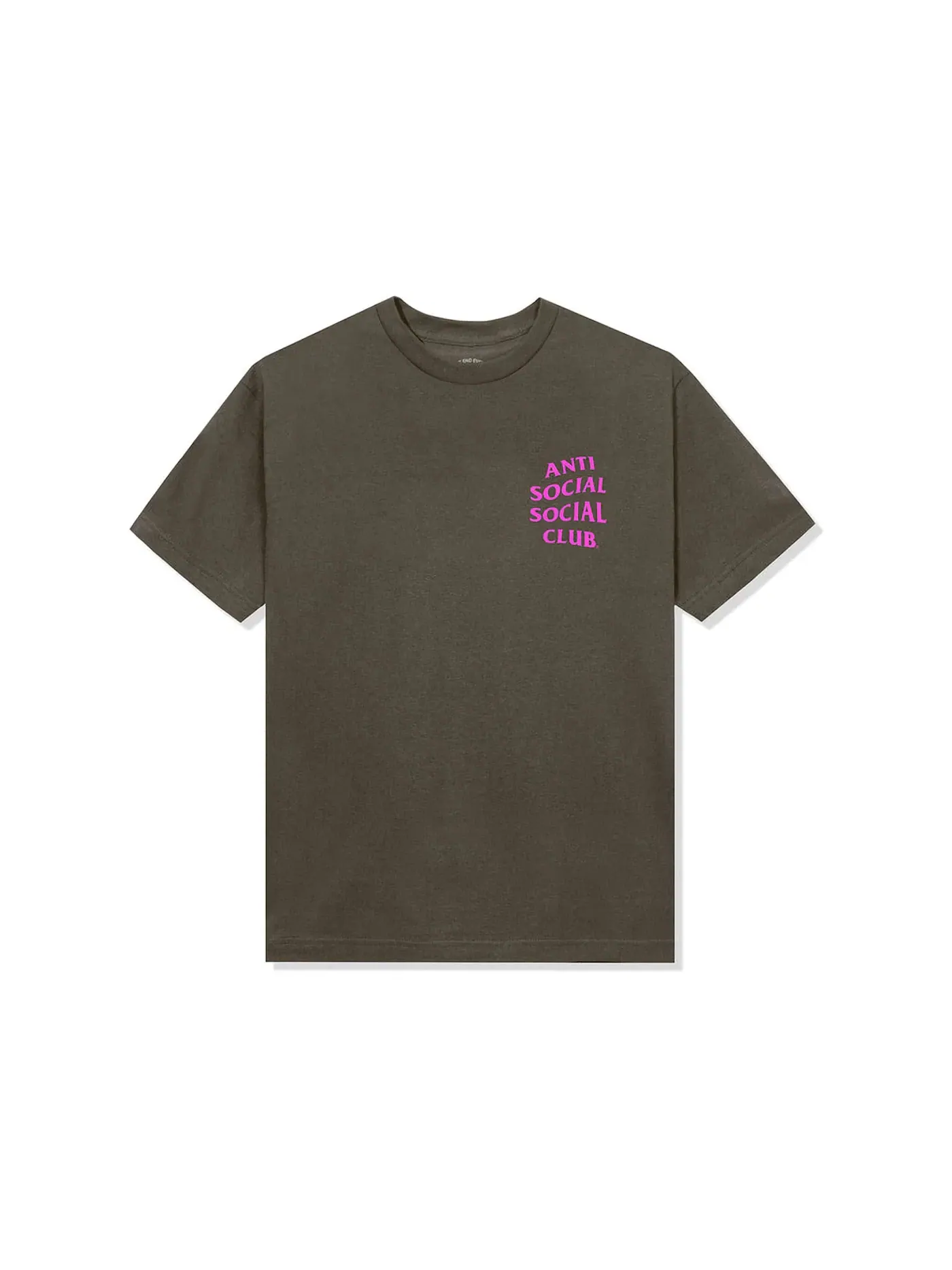 Мужская футболка с принтом Anti Social Social Club Tee — изображение 2 из 2, коричневый