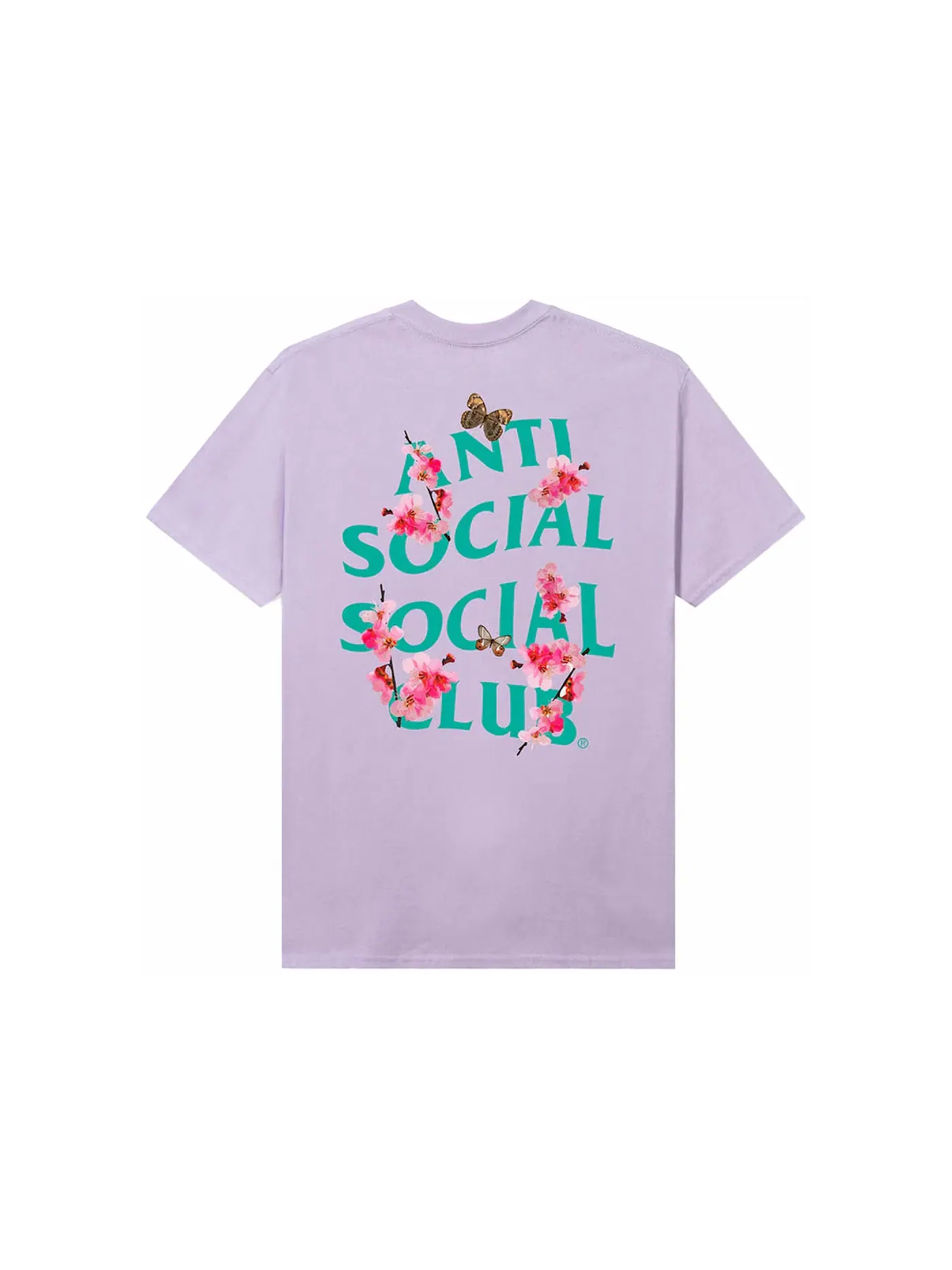 Мужская футболка с принтом Tee Anti Social Social Club — изображение 1 из 2, фиолетовый