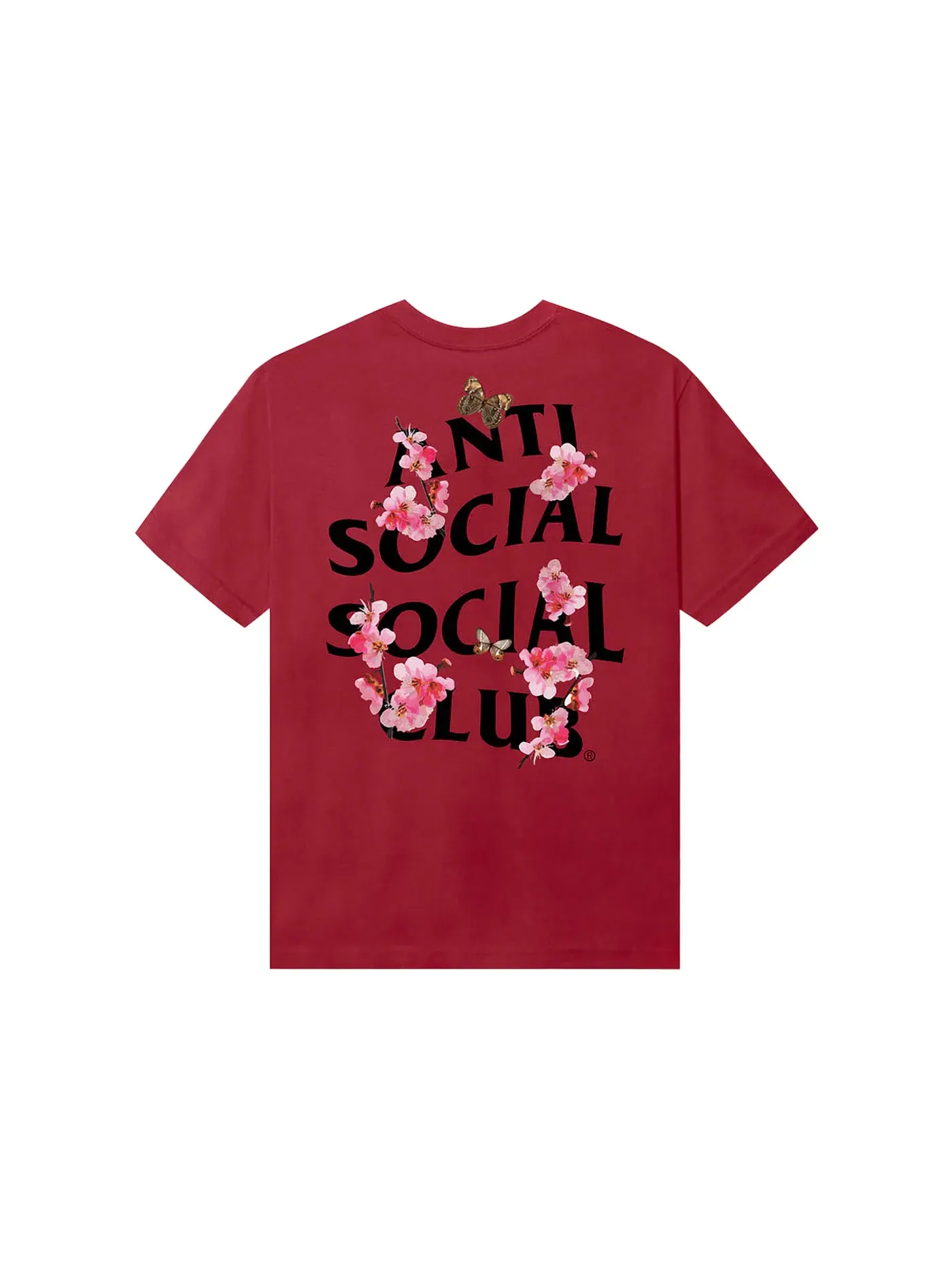 Мужская футболка с принтом Anti Social Social Club Tee — изображение 1 из 2, коричневый