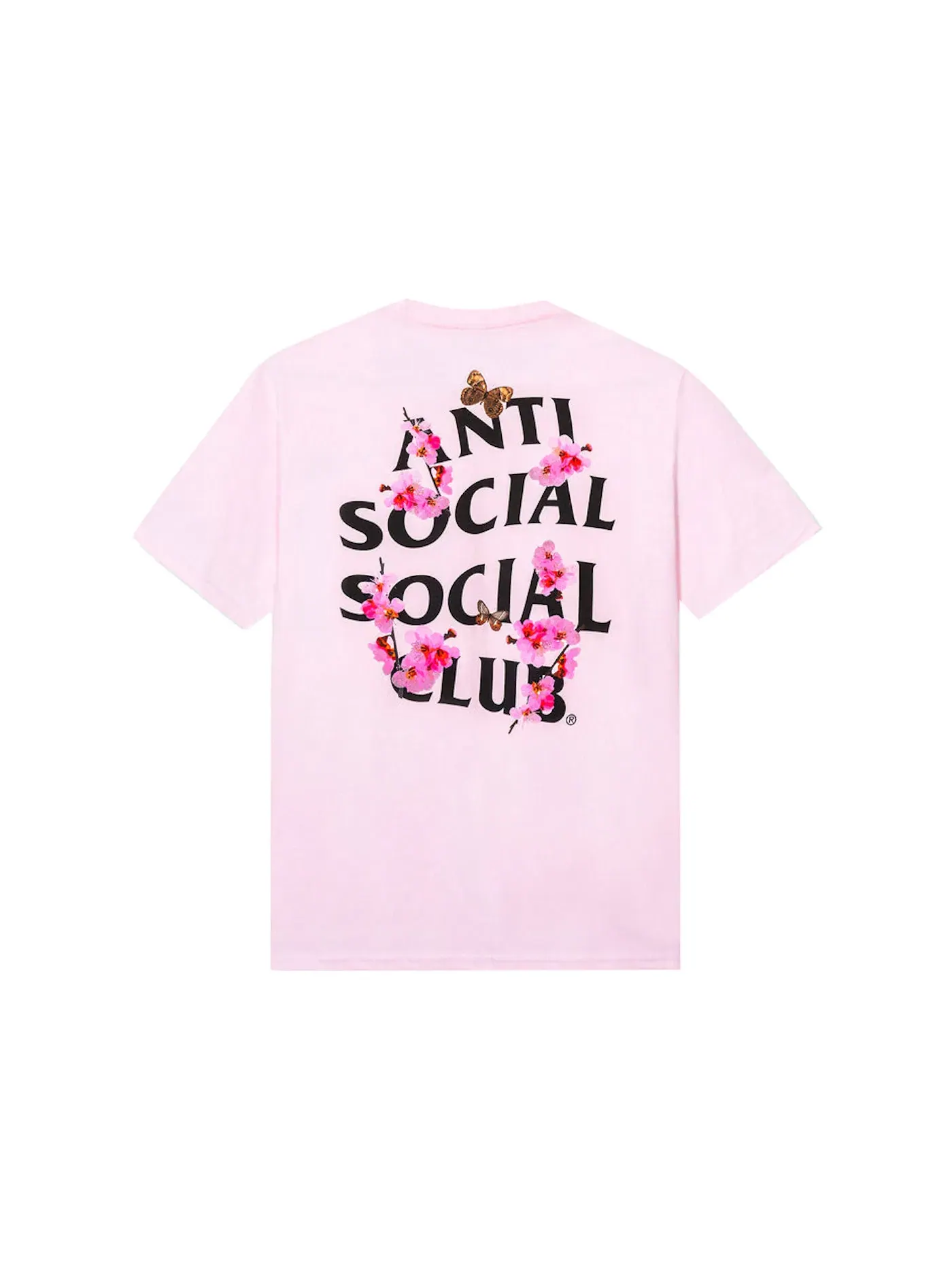 Мужская футболка с принтом Anti Social Social Club Tee — изображение 1 из 2, розовый