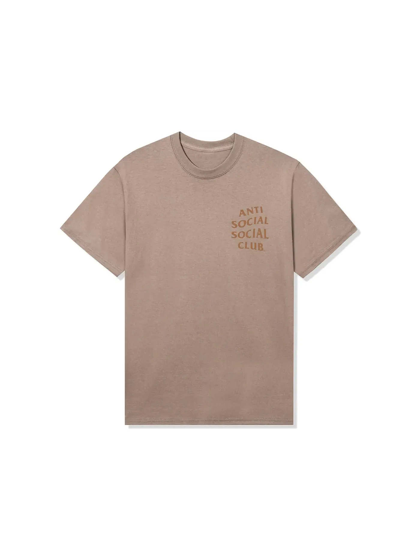 Мужская футболка с принтом Anti Social Social Club Tee — изображение 2 из 2, бежевый