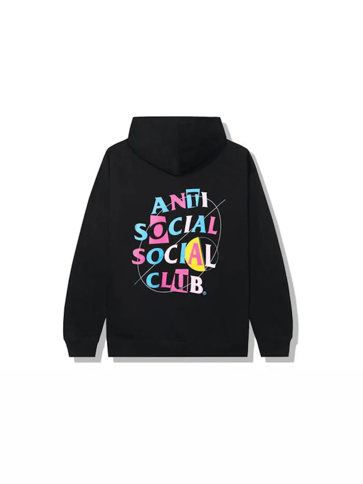 Мужской худи с принтом Moodbored Anti Social Social Club — изображение 1 из 2, черный