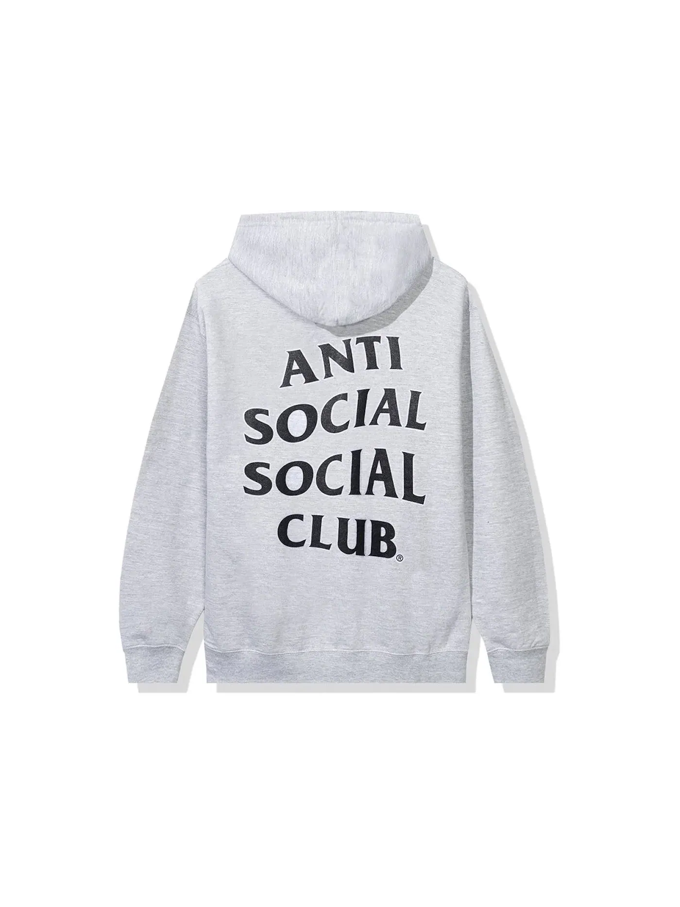 Мужская худи с принтом Anti Social Social Club — изображение 2 из 2, серый