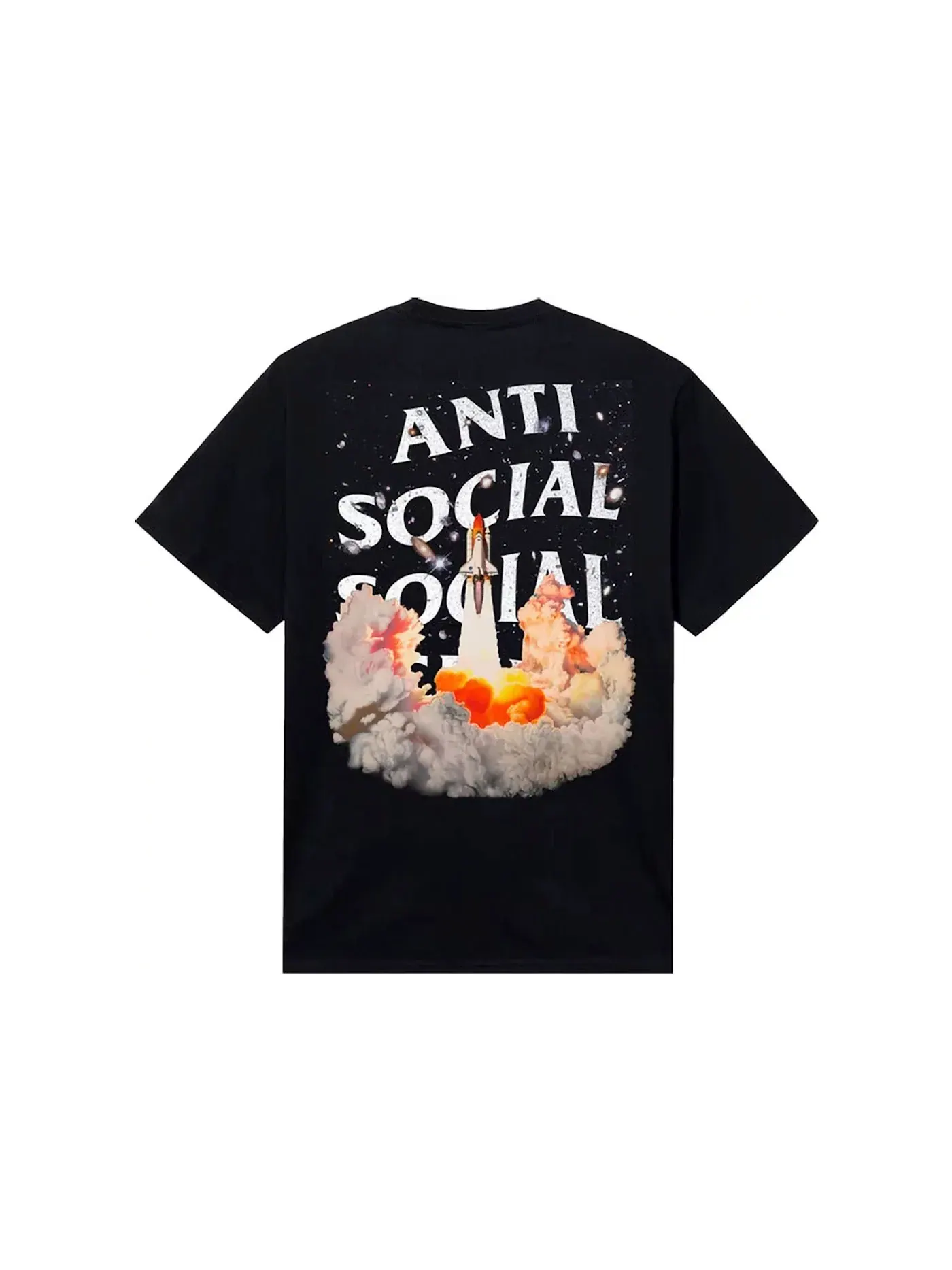 Мужская футболка с принтом Anti Social Social Club Tee — изображение 2 из 2, черный