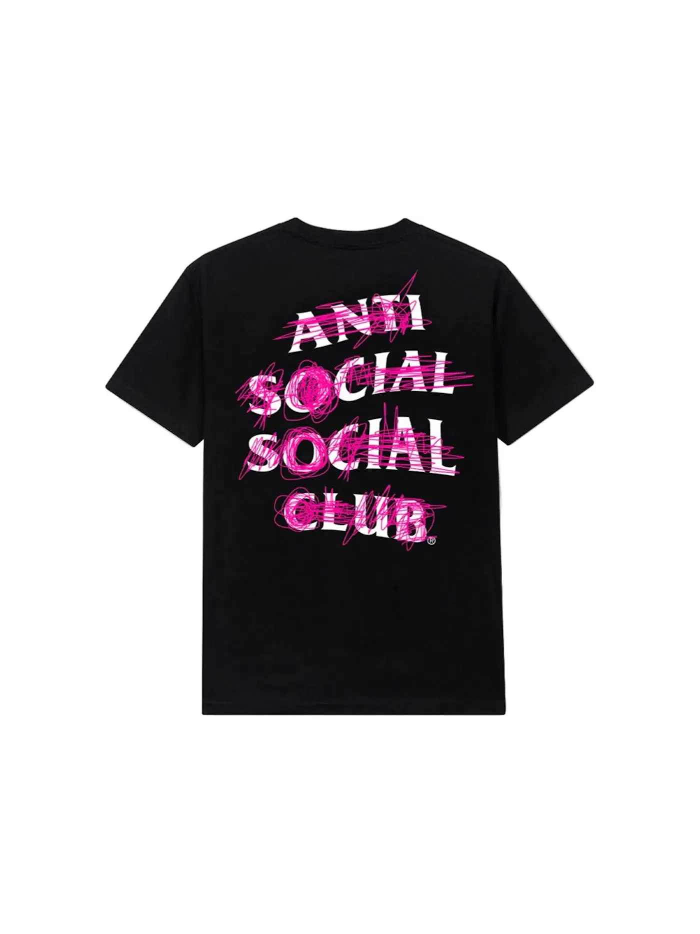 Мужская футболка с молнией Anti Social Social Club T-Shirt — изображение 1 из 2, черный