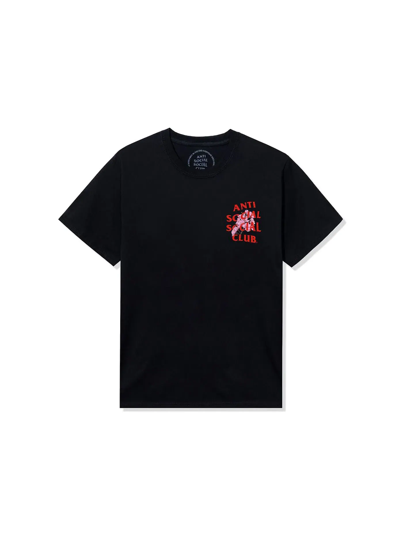 Мужская футболка с принтом Anti Social Social Club Tee — изображение 2 из 2, черный
