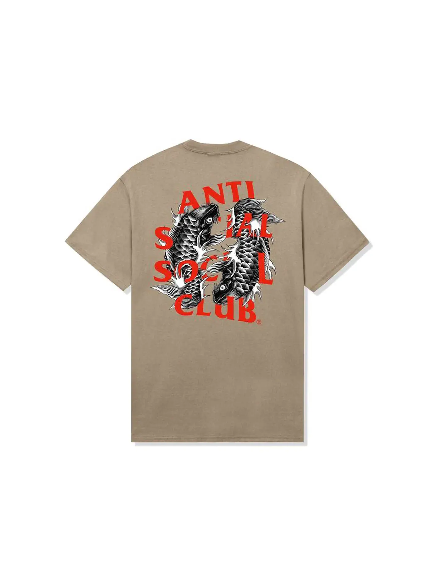 Мужская футболка с принтом Anti Social Social Club Tee — изображение 1 из 2, бежевый
