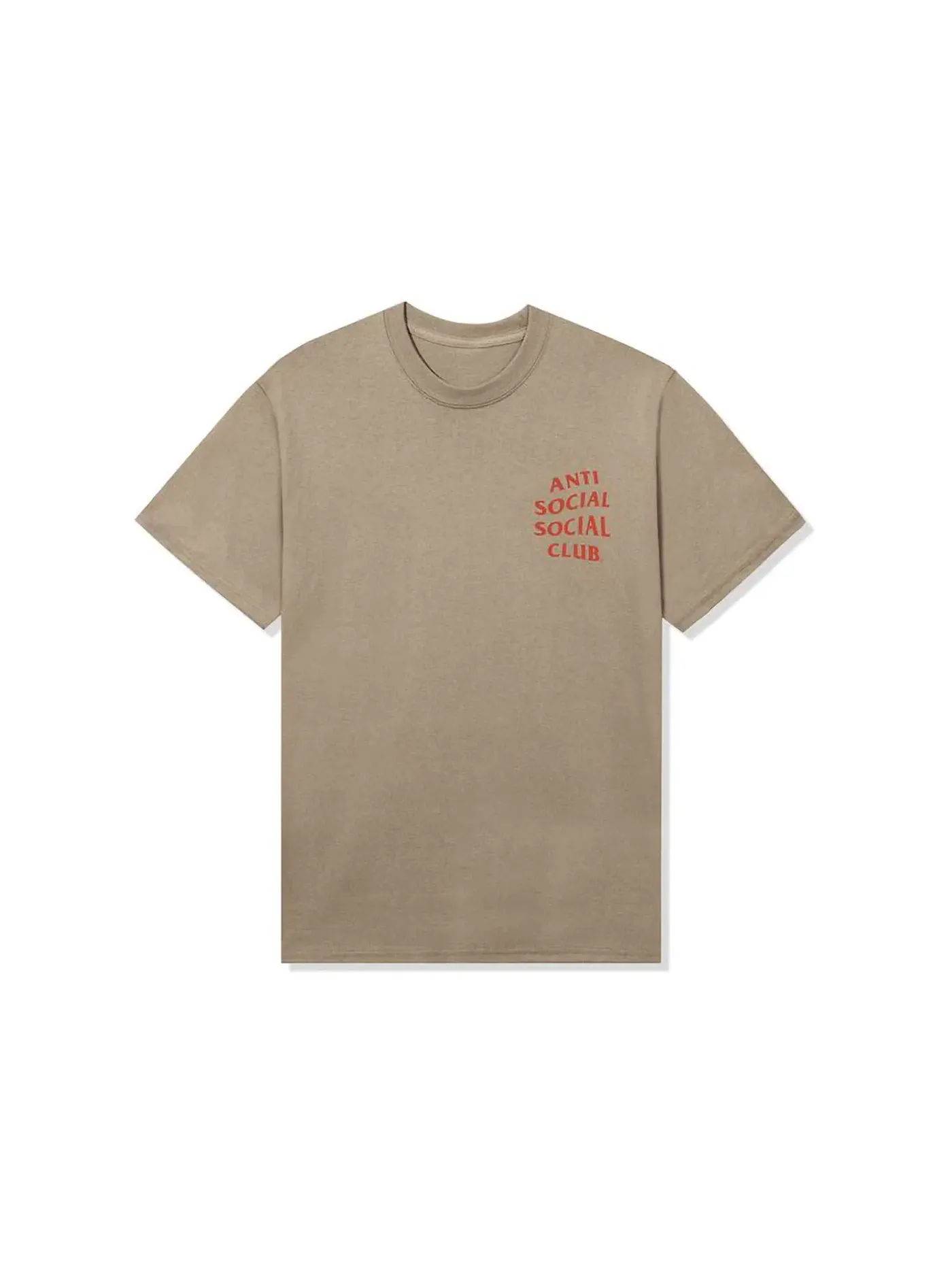 Мужская футболка с принтом Anti Social Social Club Tee — изображение 2 из 2, бежевый
