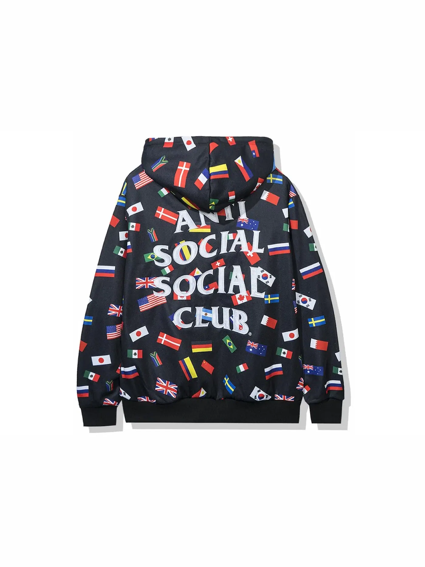 Мужская худи с принтом Anti Social Social Club Orlando All Over Flag Hoodie — изображение 1 из 2, черный