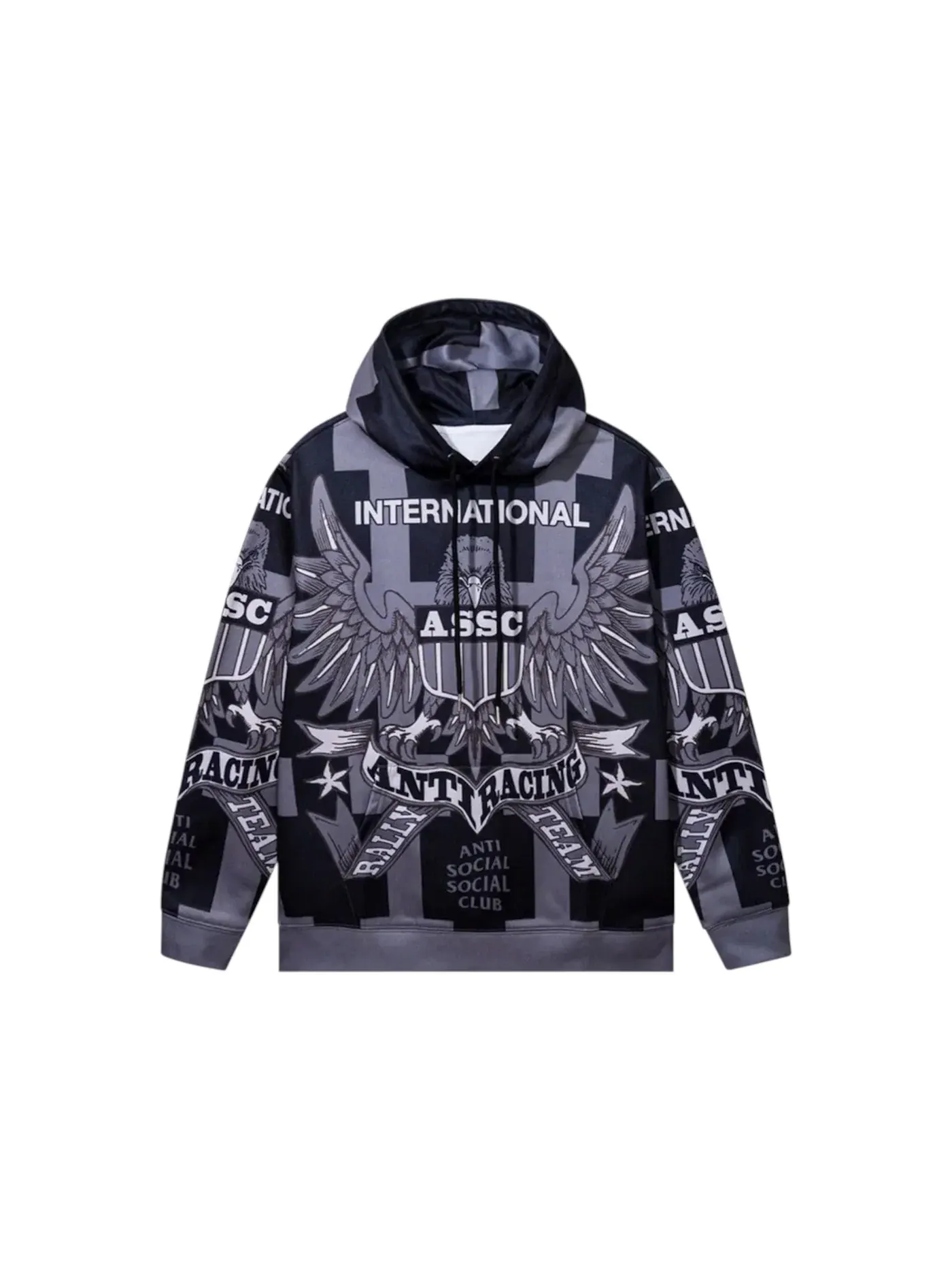 Мужской худи с принтом Overanxious Hoodie Anti Social Social Club — изображение 1 из 2, черный