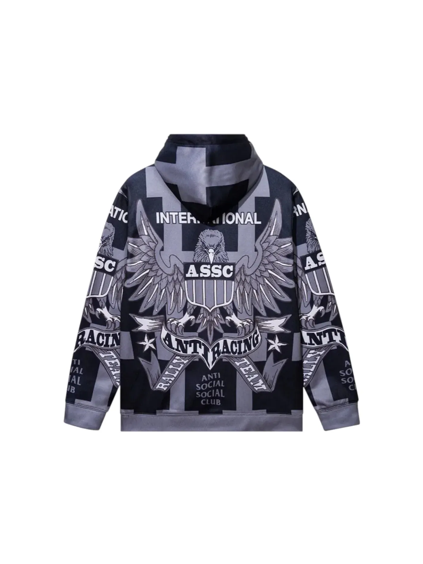 Мужской худи с принтом Overanxious Hoodie Anti Social Social Club — изображение 2 из 2, черный