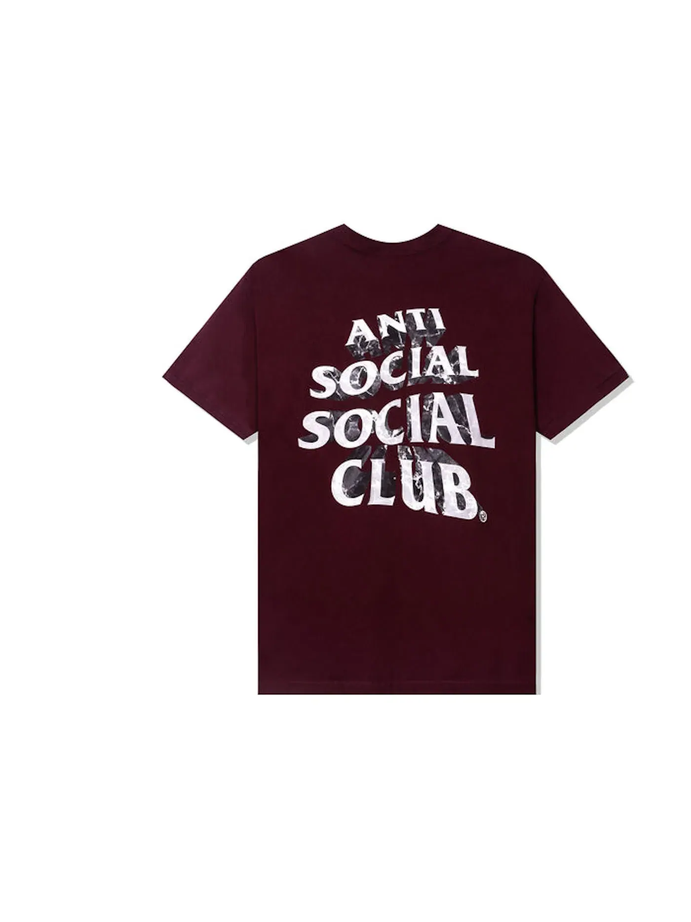 Мужская футболка с принтом Tee Anti Social Social Club — изображение 1 из 2, бордовый