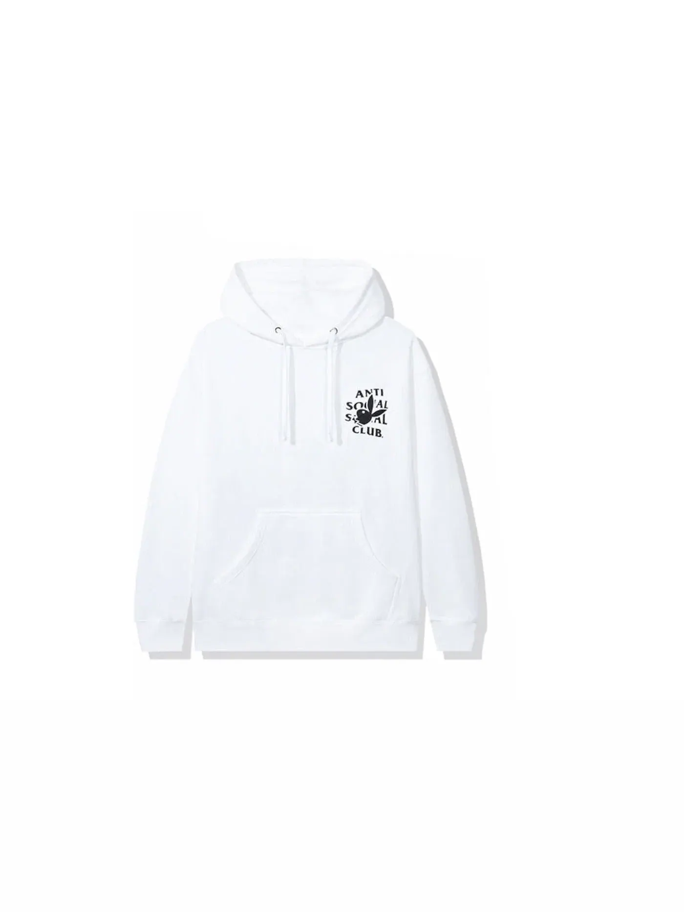 Мужской худи с принтом Anti Social Social Club Playboy Bunny Logo Hoodie — изображение 2 из 2, белый