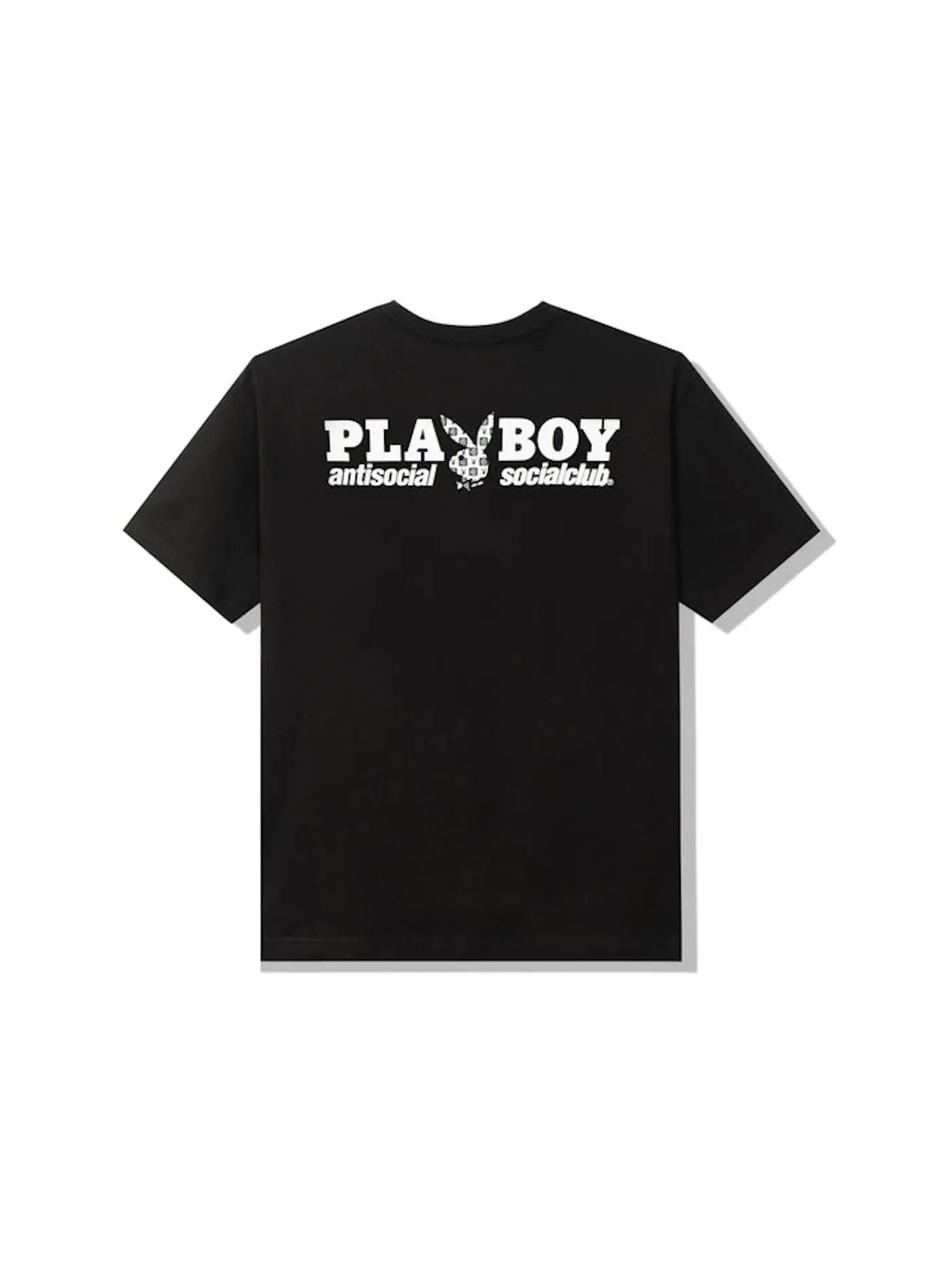 Мужская футболка с принтом Anti Social Social Club Playboy Checkered T-shirt — изображение 1 из 2, черный