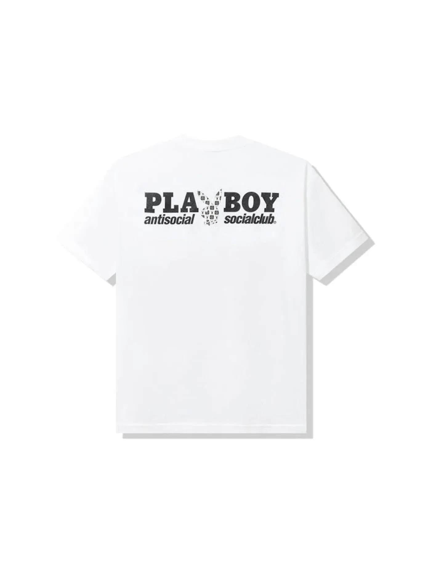 Мужская футболка с принтом Anti Social Social Club Playboy Checkered T-shirt — изображение 1 из 2, белый