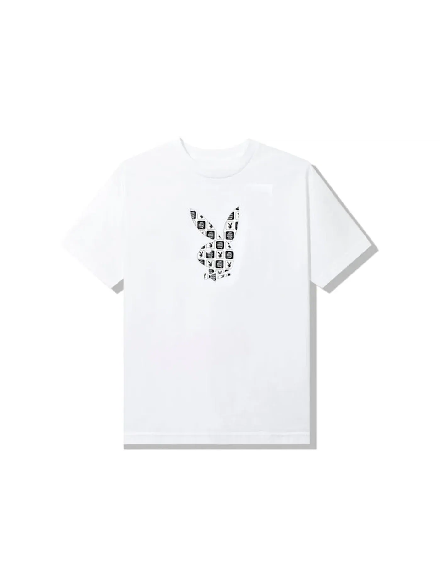 Мужская футболка с принтом Anti Social Social Club Playboy Checkered T-shirt — изображение 2 из 2, белый