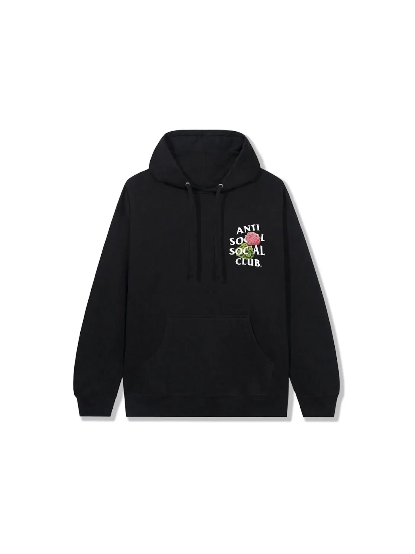 Мужская худи с принтом Hoodie Anti Social Social Club — изображение 2 из 2, черный