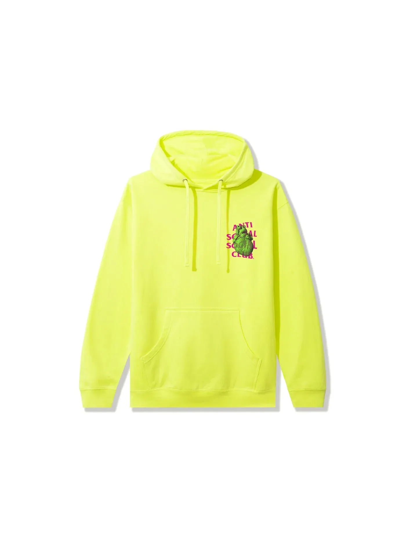 Мужская худи с принтом Safety Hoodie Anti Social Social Club — изображение 2 из 2, желтый