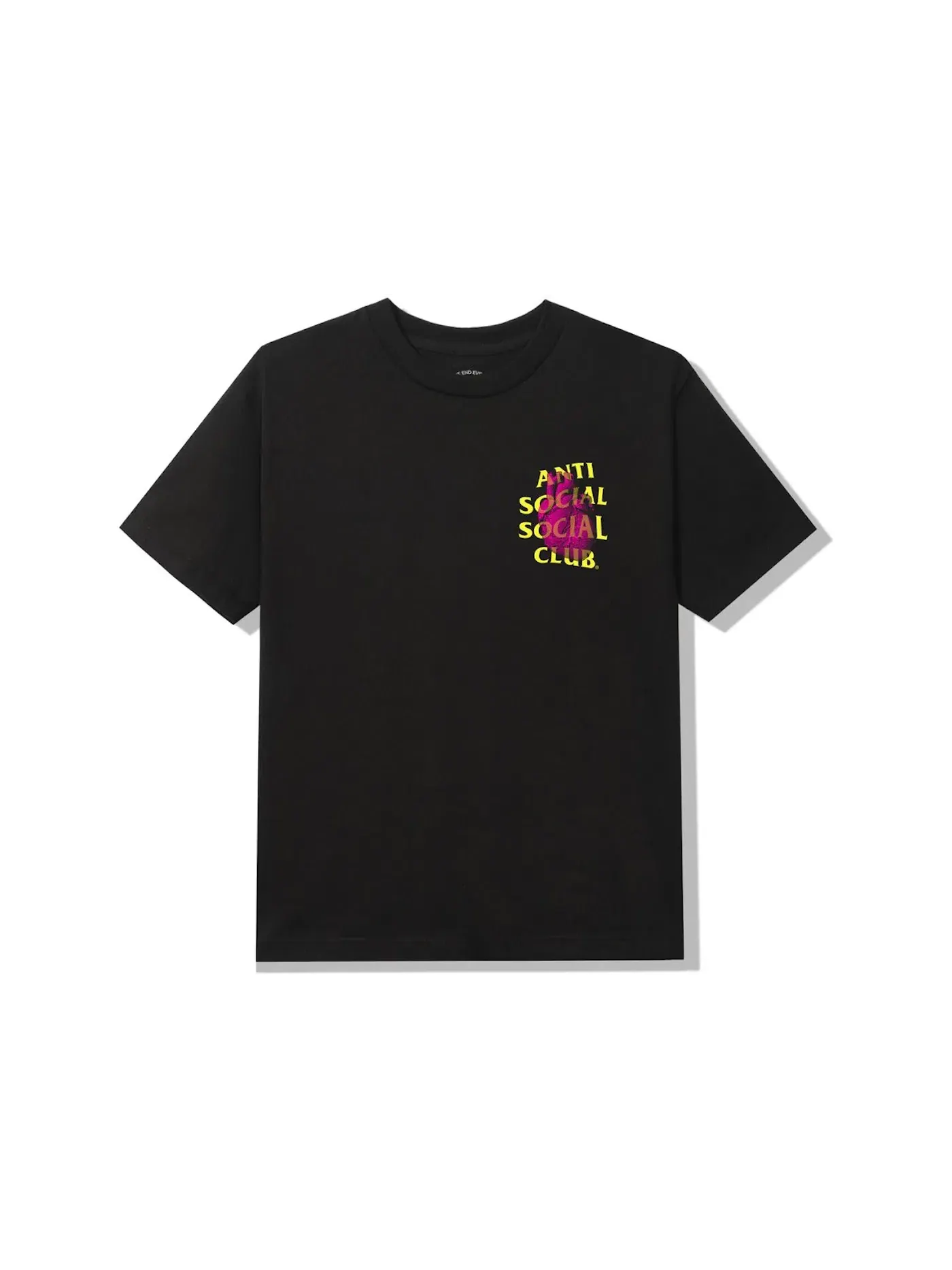 Мужская футболка с принтом Pulse Check T-shirt Anti Social Social Club — изображение 2 из 2, черный