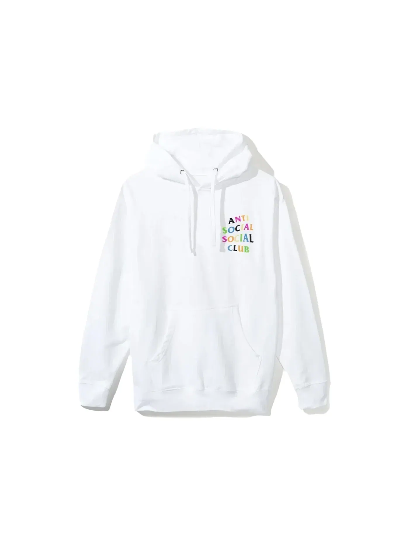 Мужская худи Rainbow Logo Hoodie Anti Social Social Club — изображение 2 из 2, белый