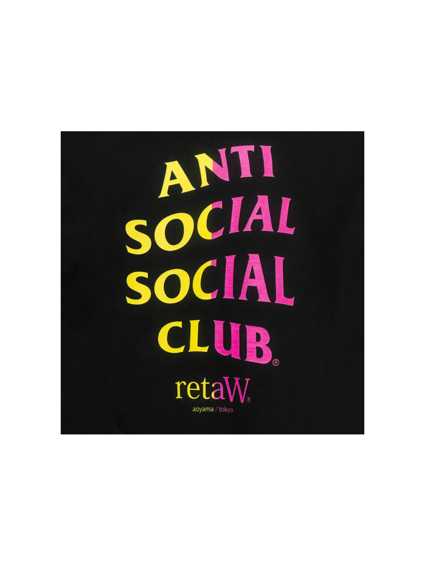 Мужской худи с принтом Anti Social Social Club — изображение 2 из 2, черный