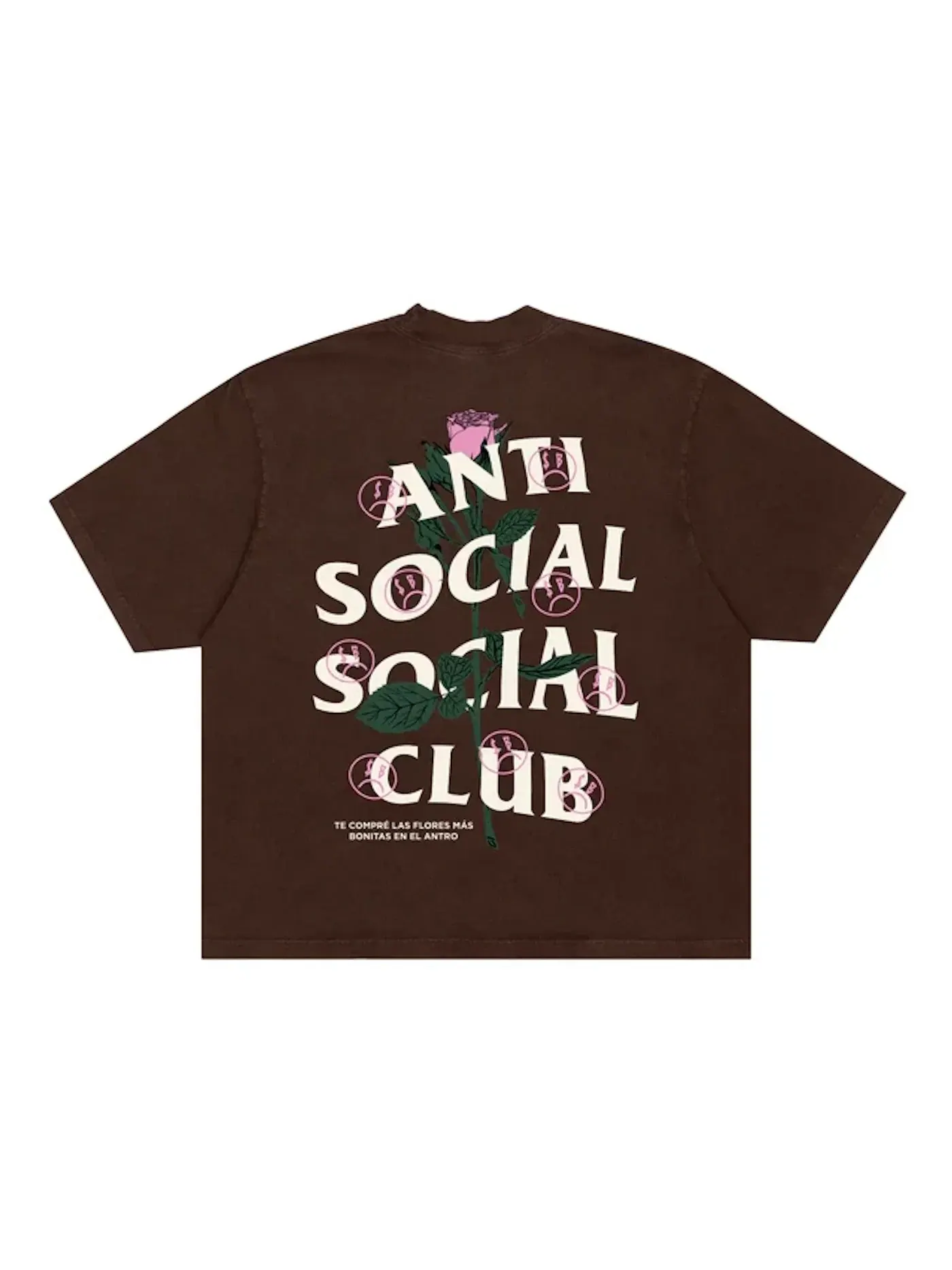Мужская футболка с принтом Tee Anti Social Social Club — изображение 1 из 2, коричневый