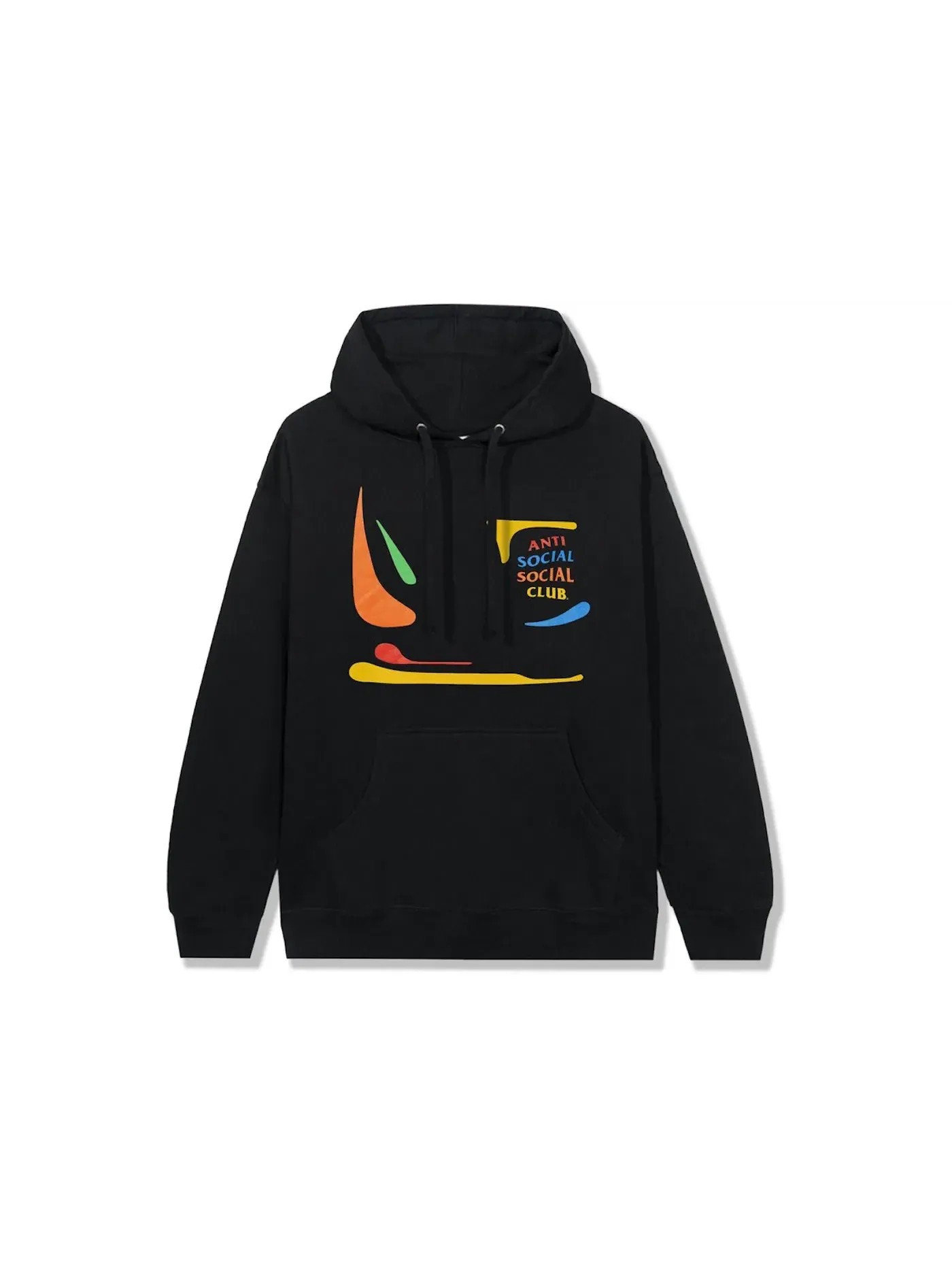 Мужская худи с принтом Anti Social Social Club Hoodie — изображение 2 из 2, черный
