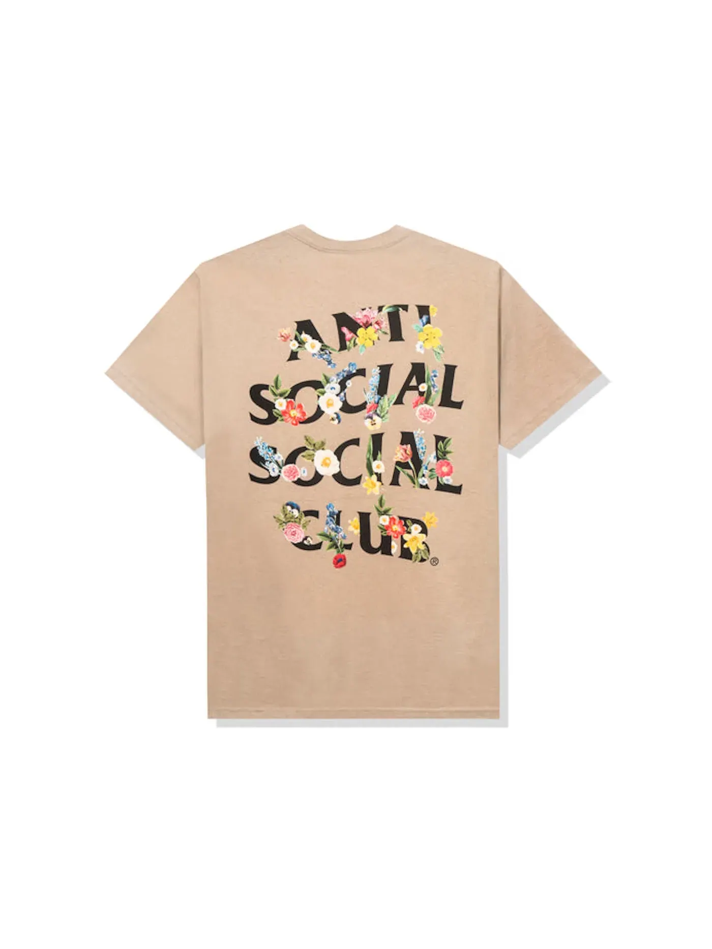 Мужская футболка с принтом Anti Social Social Club Self Conclusion — изображение 1 из 2, бежевый