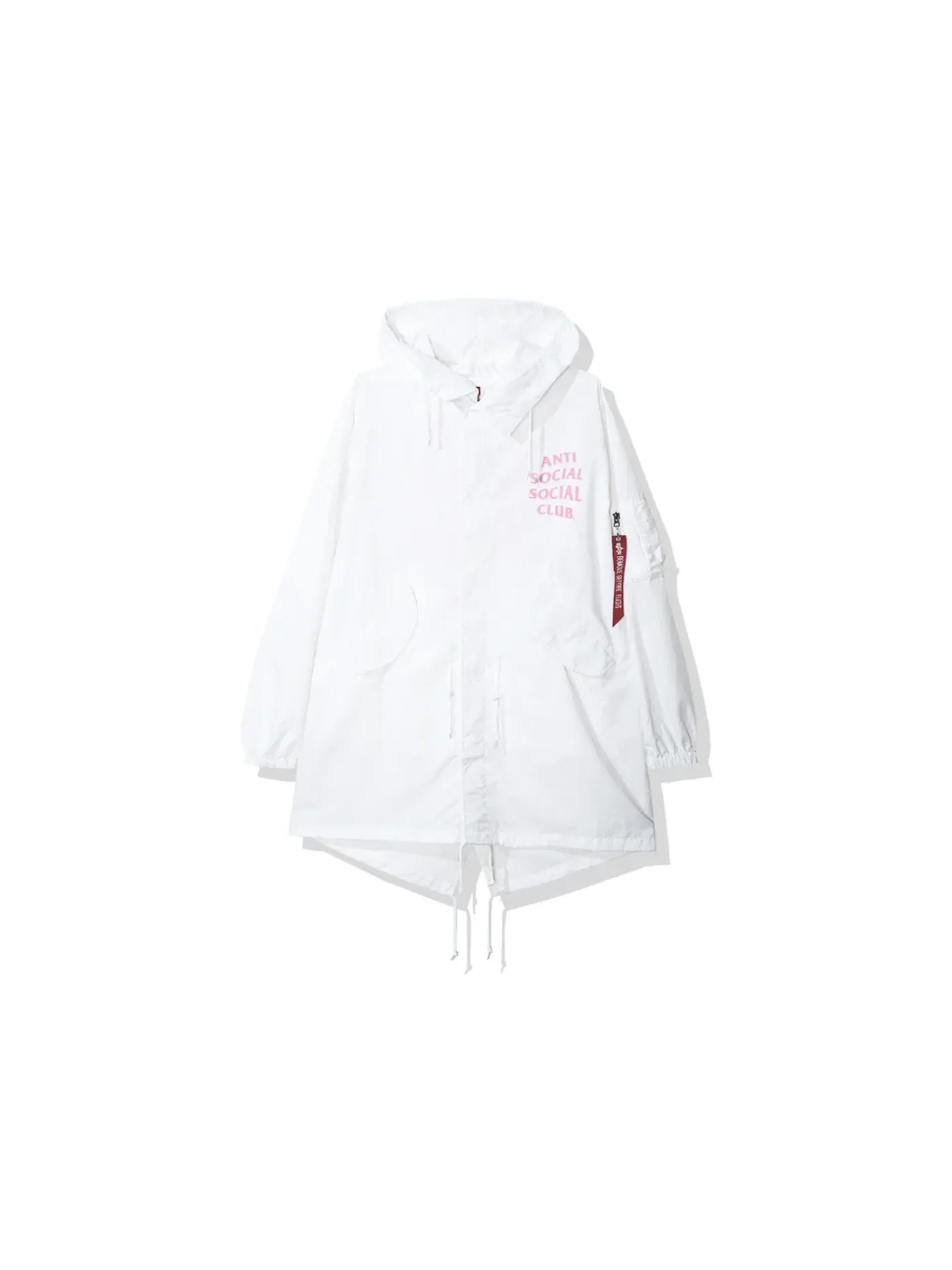 Мужская куртка-парка Fishtail Parka (FW19) Anti Social Social Club — изображение 2 из 2, белый