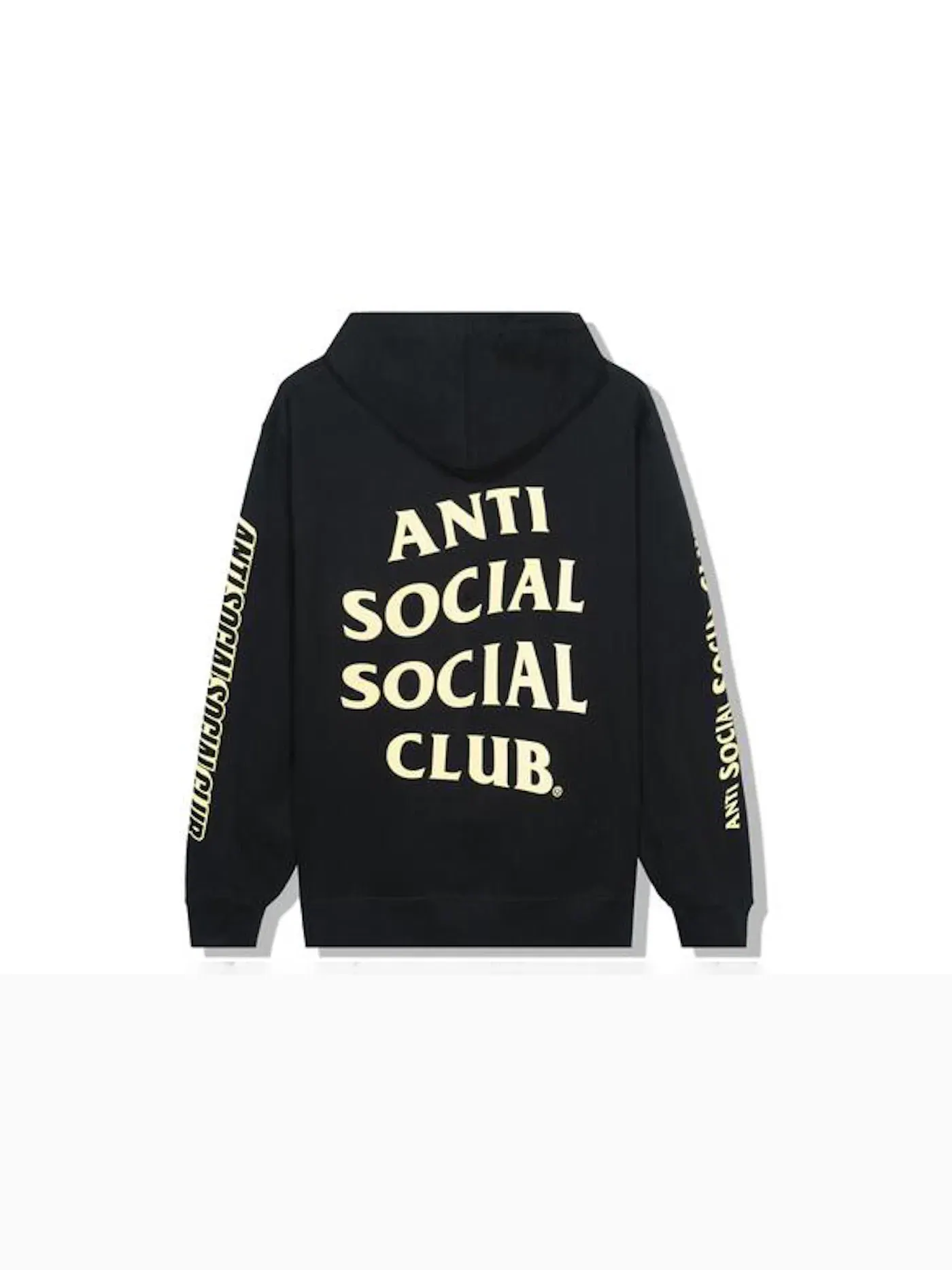 Мужская куртка-худи с принтом Zip Hoodie Anti Social Social Club — изображение 1 из 2, черный