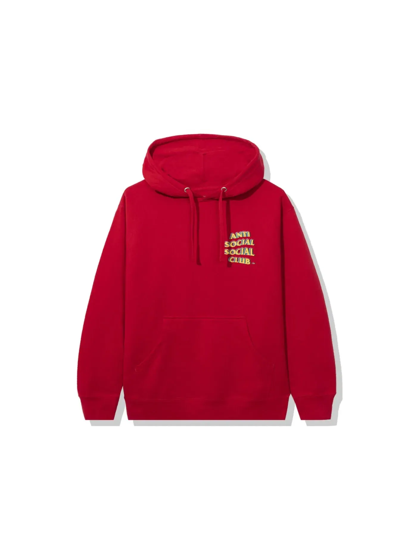 Мужская худи с принтом Hoodie Anti Social Social Club — изображение 2 из 2, красный