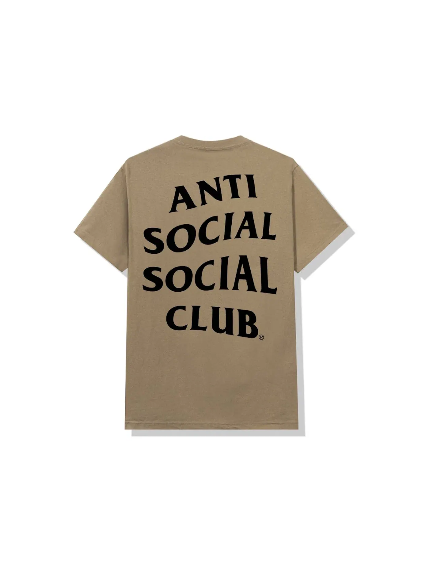 Мужская футболка с принтом Anti Social Social Club — изображение 2 из 2, бежевый