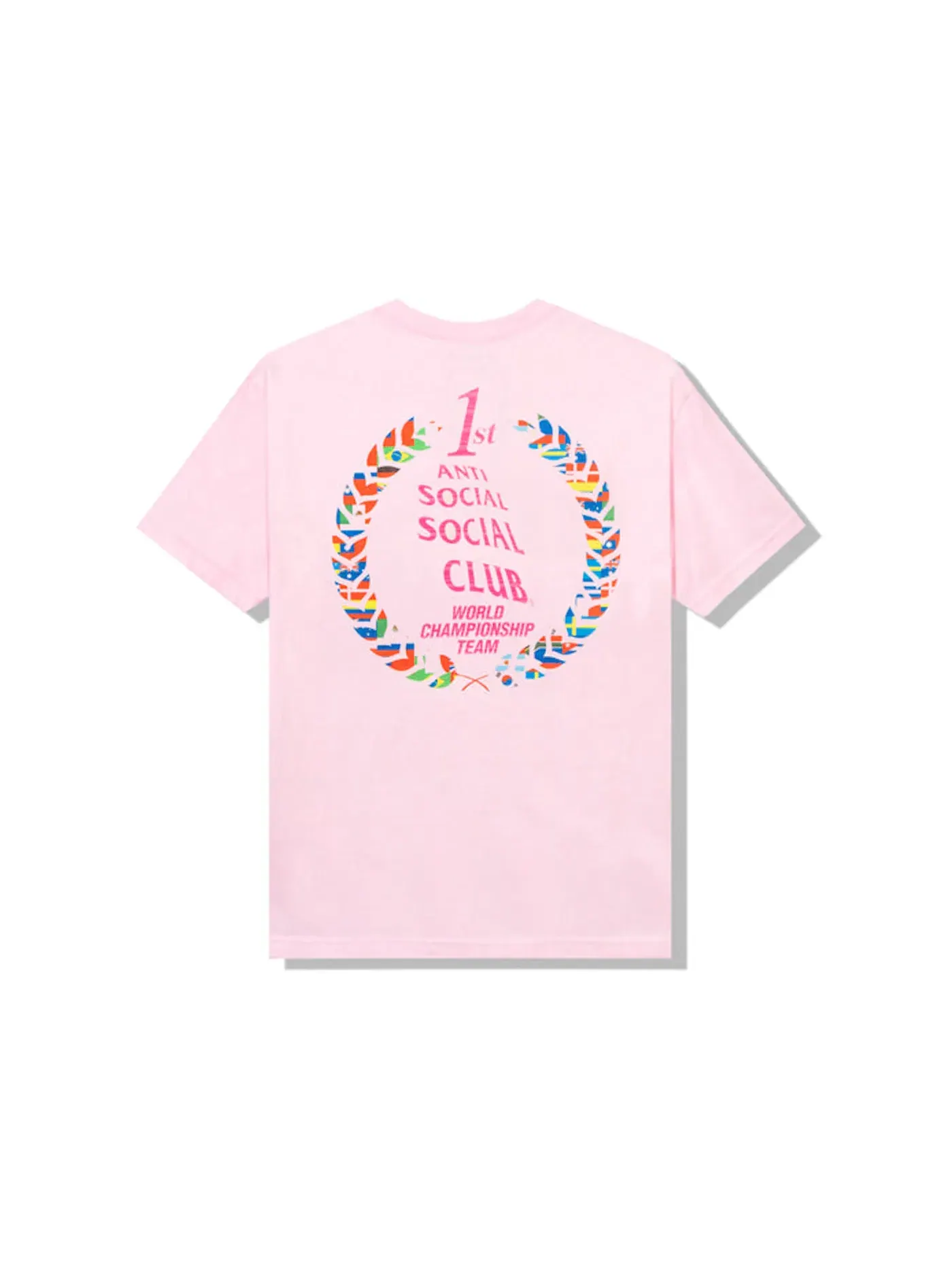 Мужская футболка с принтом Anti Social Social Club Suzuka — изображение 1 из 2, розовый