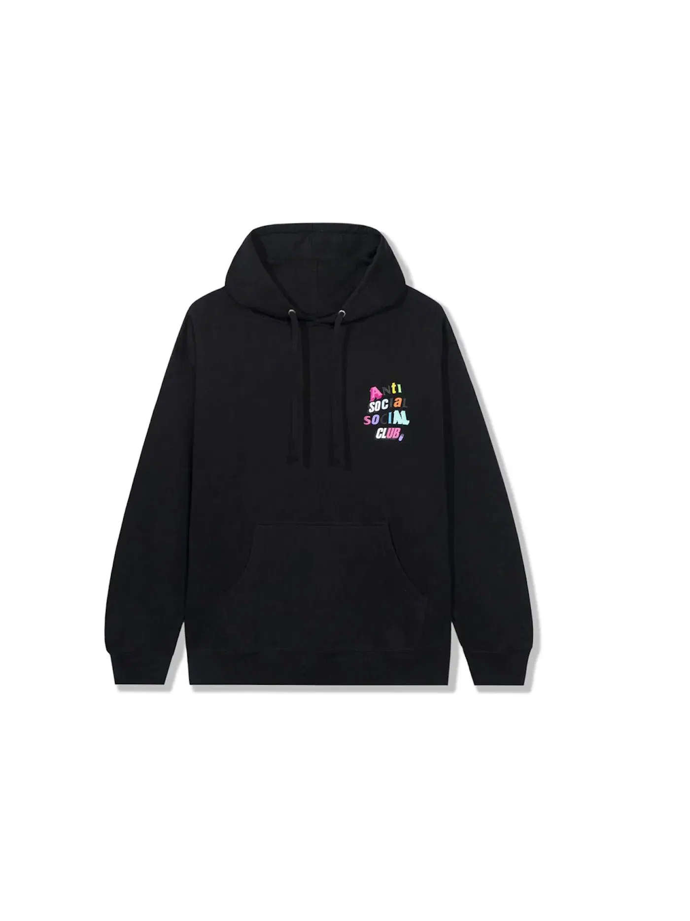 Мужская худи с принтом Anti Social Social Club The Real Me Hoodie — изображение 2 из 2, черный