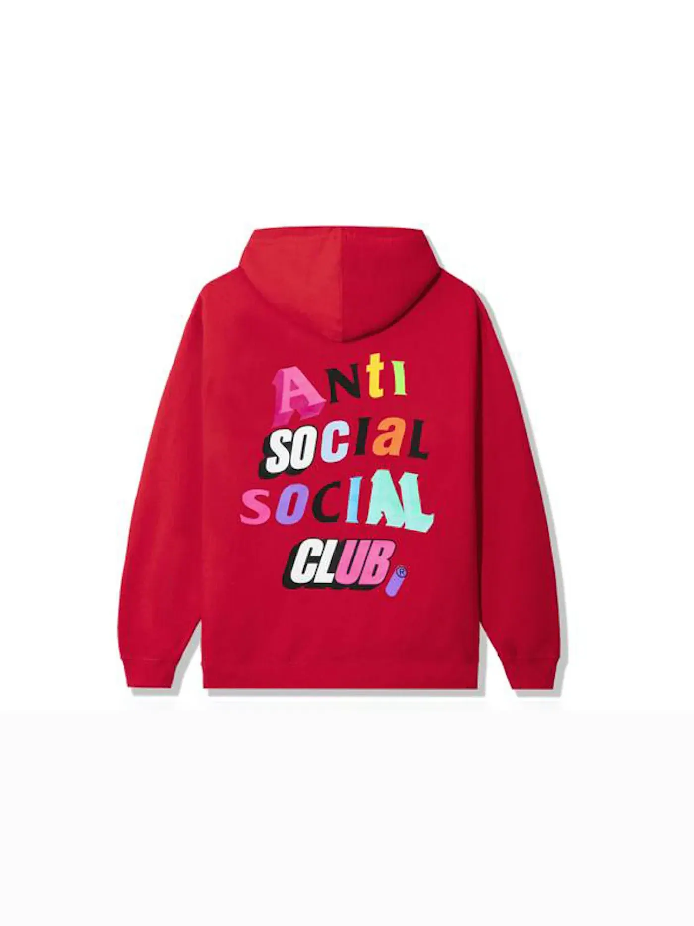 Мужская худи с длинным рукавом The Real Me Anti Social Social Club — изображение 1 из 2, красный