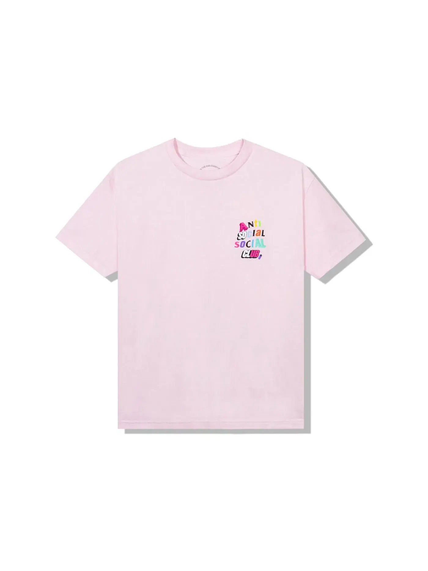 Мужская футболка с принтом The Real Me Tee Anti Social Social Club — изображение 2 из 2, розовый