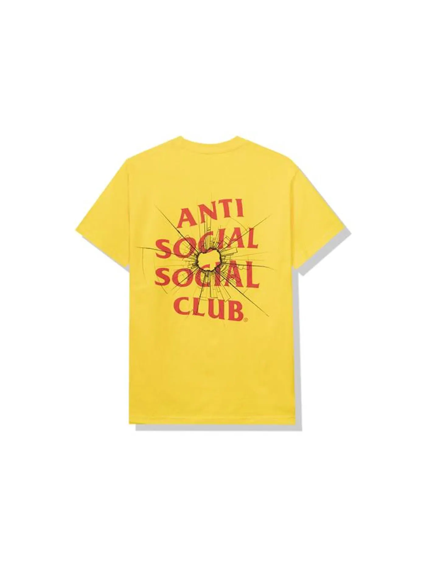 Мужская футболка с принтом Anti Social Social Club Tee — изображение 1 из 2, желтый