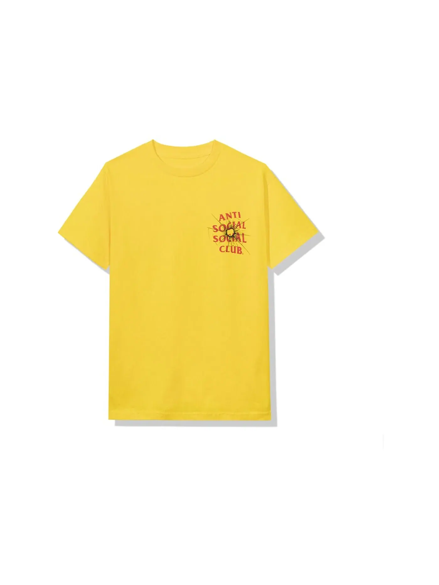 Мужская футболка с принтом Anti Social Social Club Tee — изображение 2 из 2, желтый