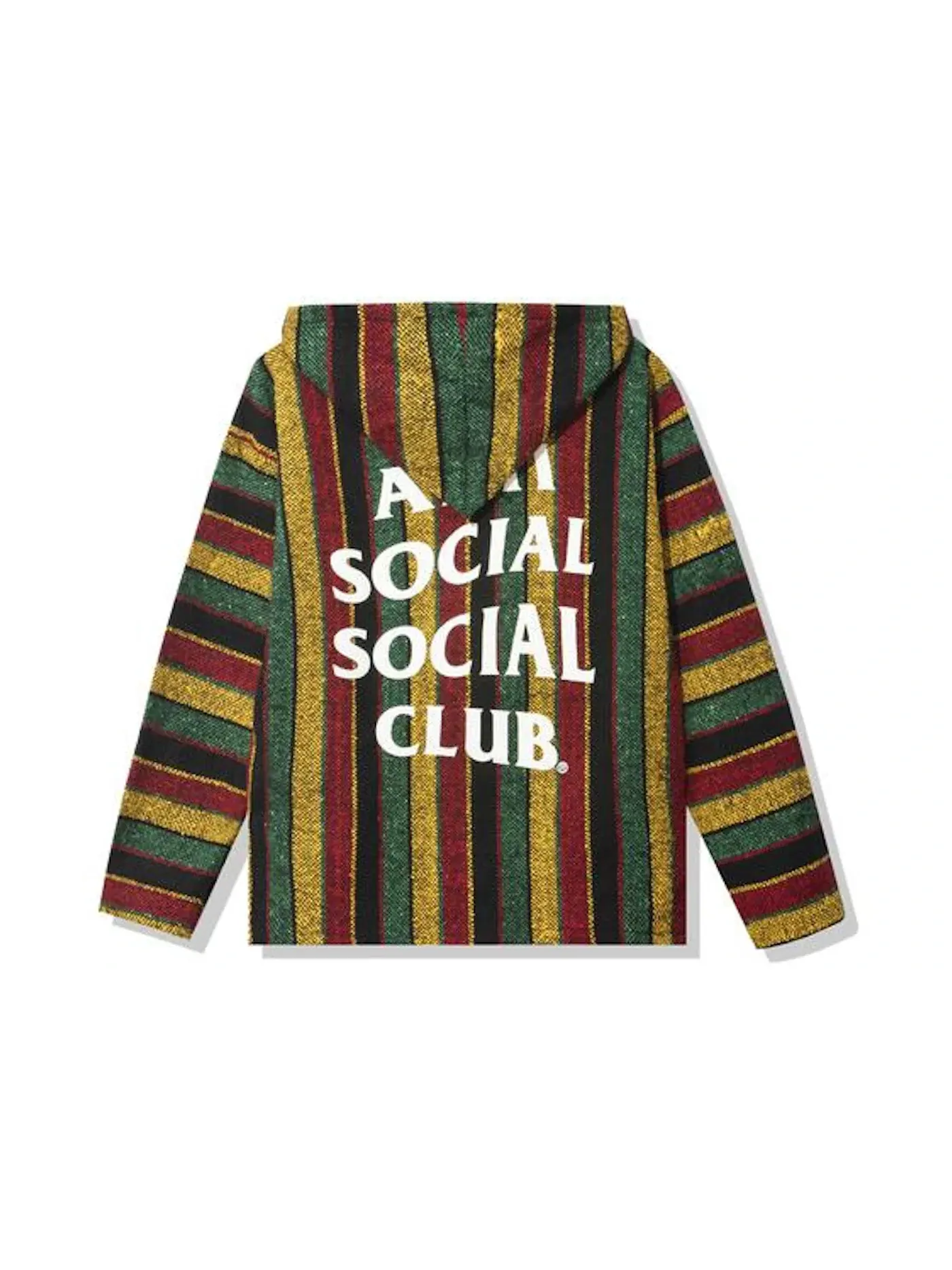 Мужское пончо-худи с принтом Anti Social Social Club Todd Rasta Poncho Hoodie — изображение 1 из 2, мульти