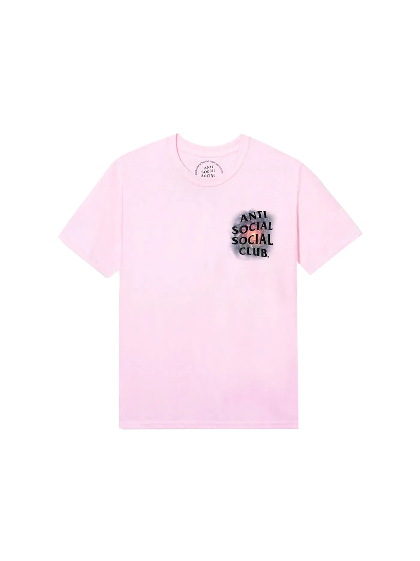 Мужская футболка с принтом Anti Social Social Club Tee — изображение 2 из 2, розовый