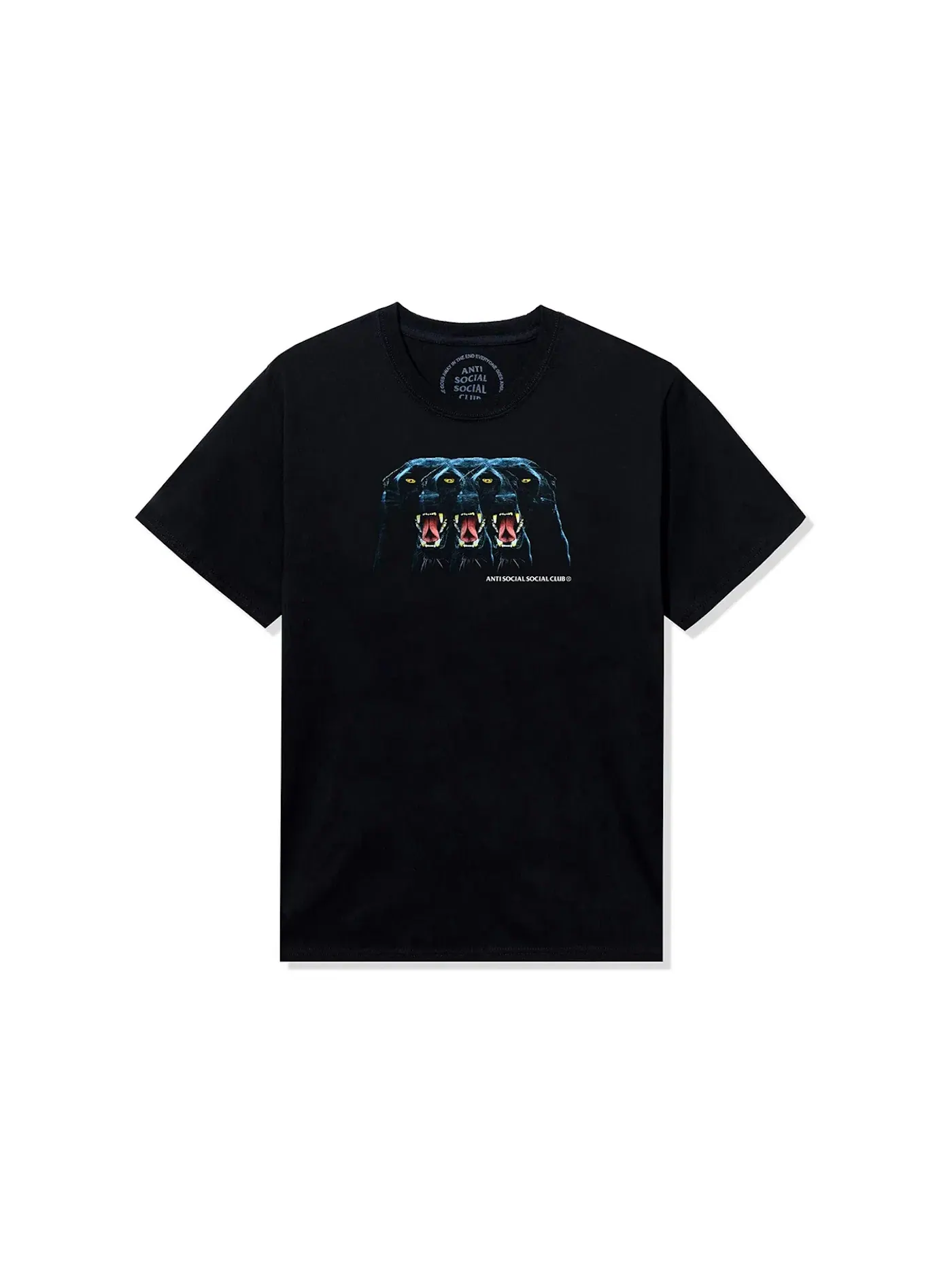 Мужская футболка с принтом Anti Social Social Club Tee — изображение 1 из 2, черный