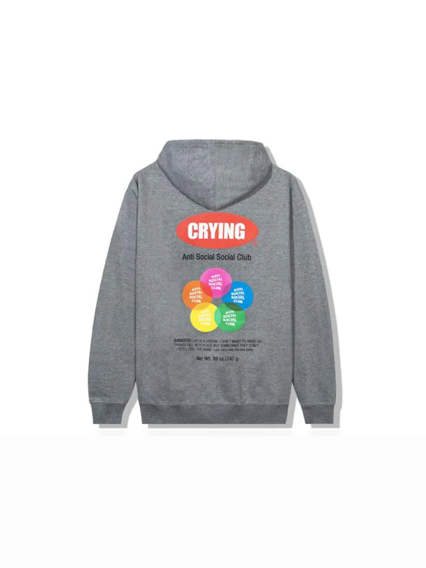 Мужская худи Hoodie Anti Social Social Club — изображение 1 из 2, серый