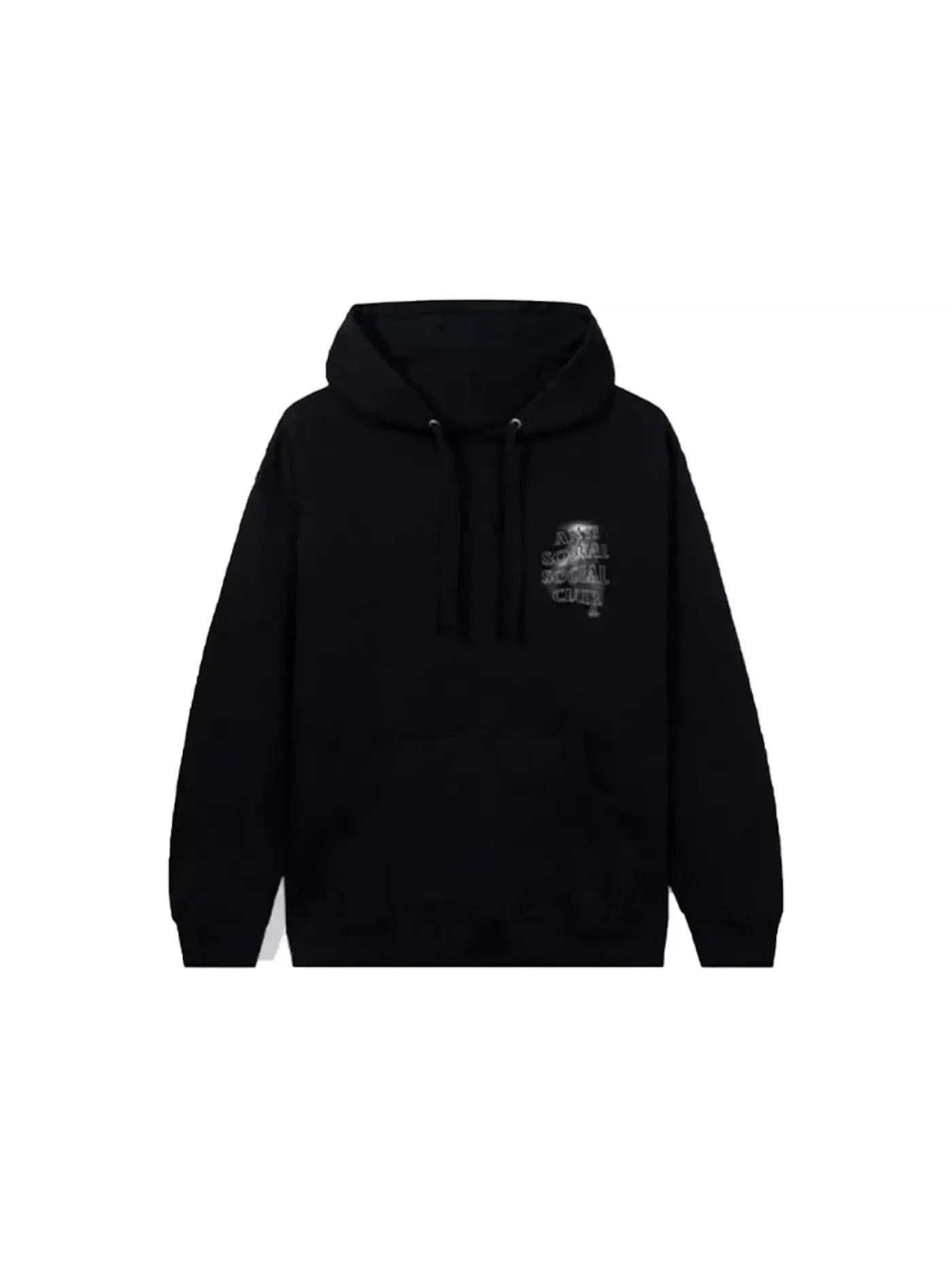 Мужской худи с принтом Anti Social Social Club Twisted Hoodie — изображение 2 из 2, черный