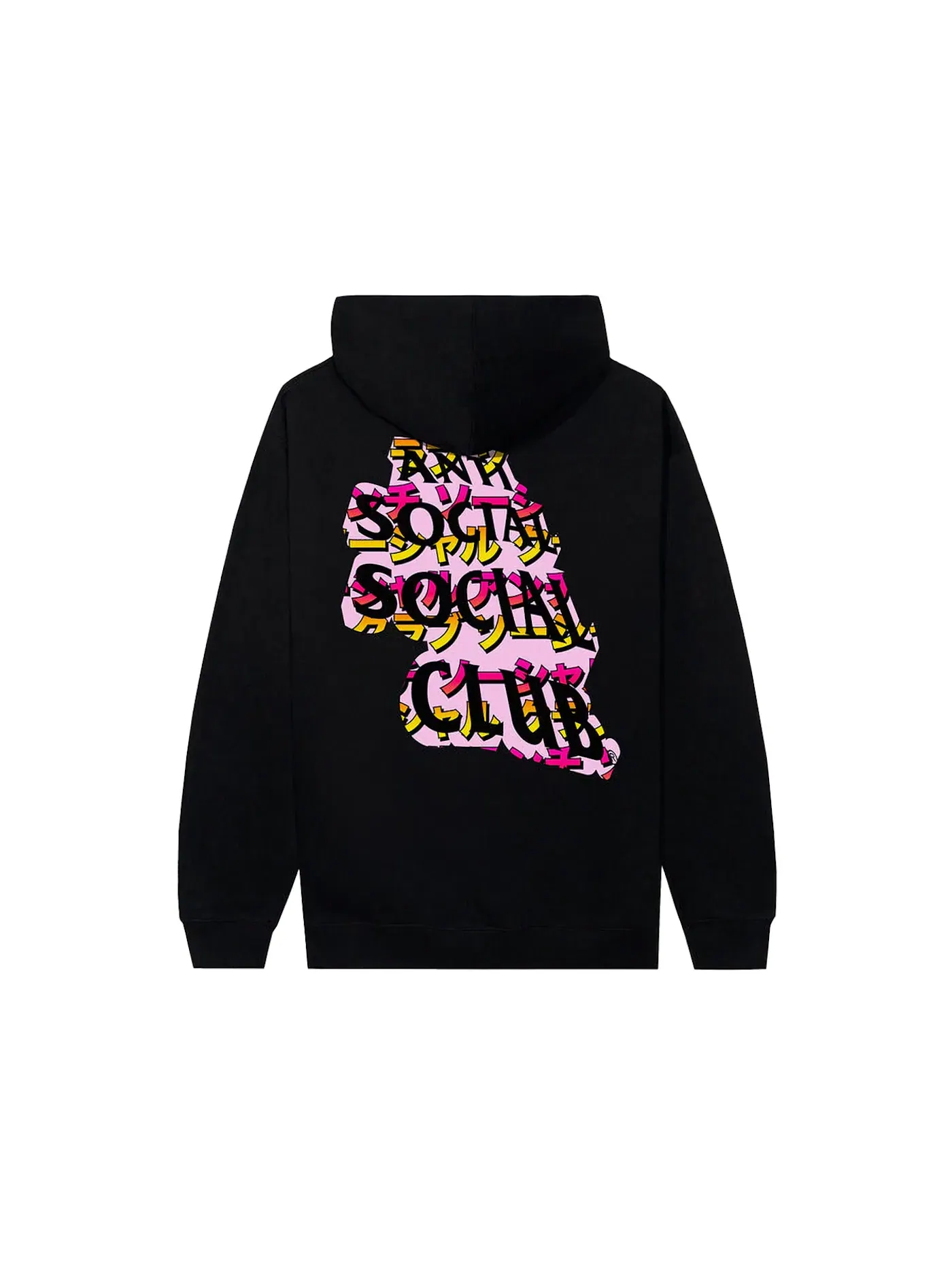 Мужской худи с принтом Twisted Quickness Anti Social Social Club — изображение 1 из 2, черный