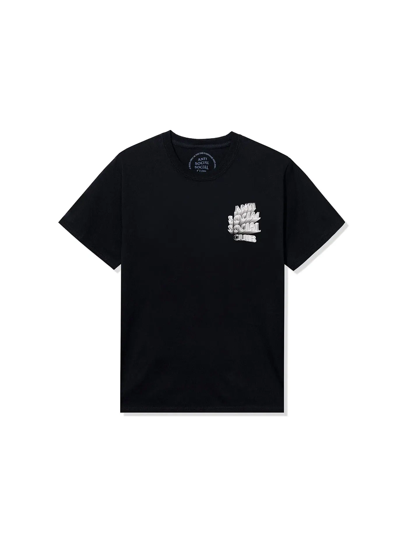 Мужская футболка с принтом Anti Social Social Club Tee — изображение 2 из 2, черный