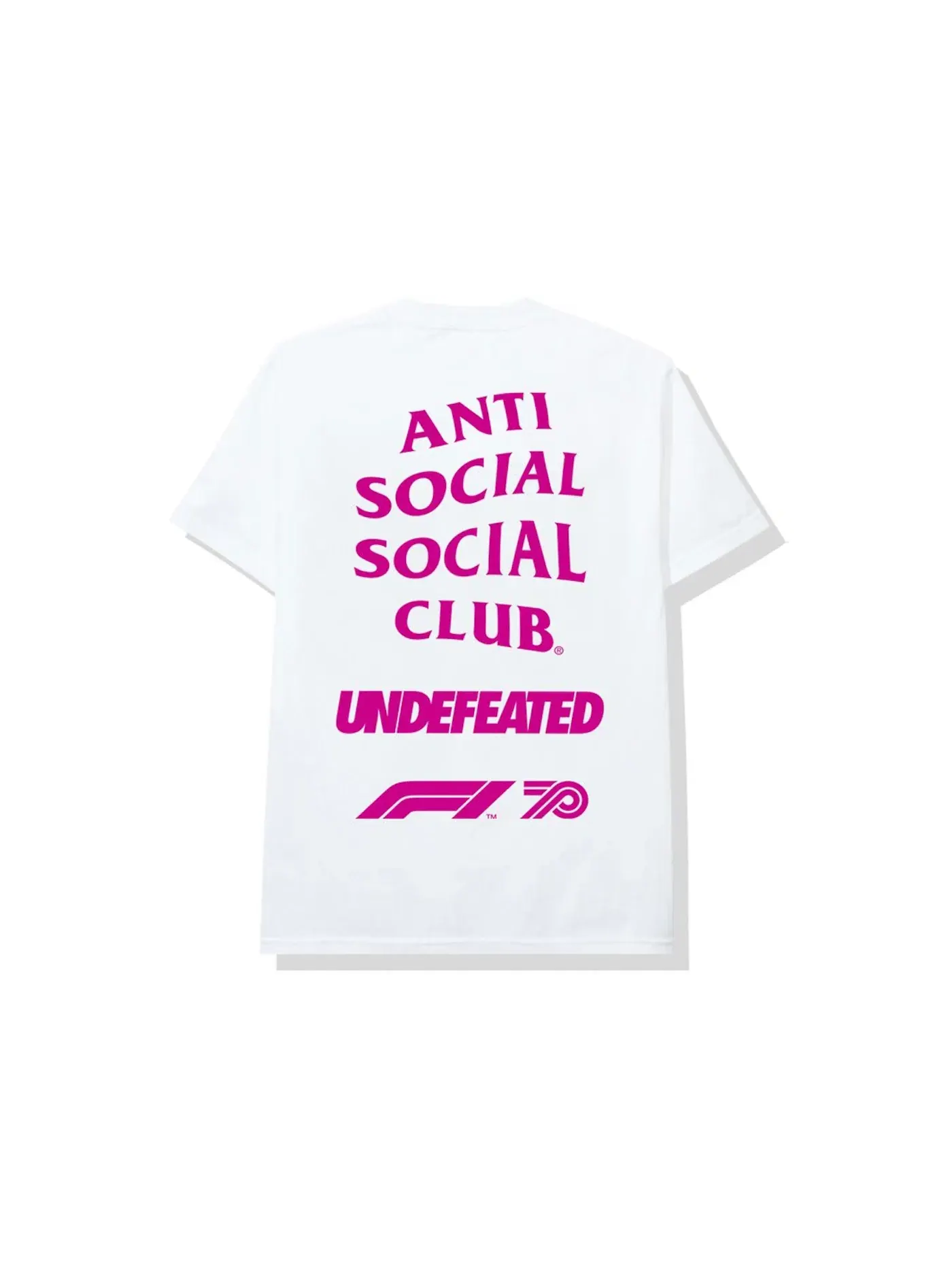 Мужская футболка с принтом Anti Social Social Club UNDFTD X F1 Tee — изображение 1 из 2, белый