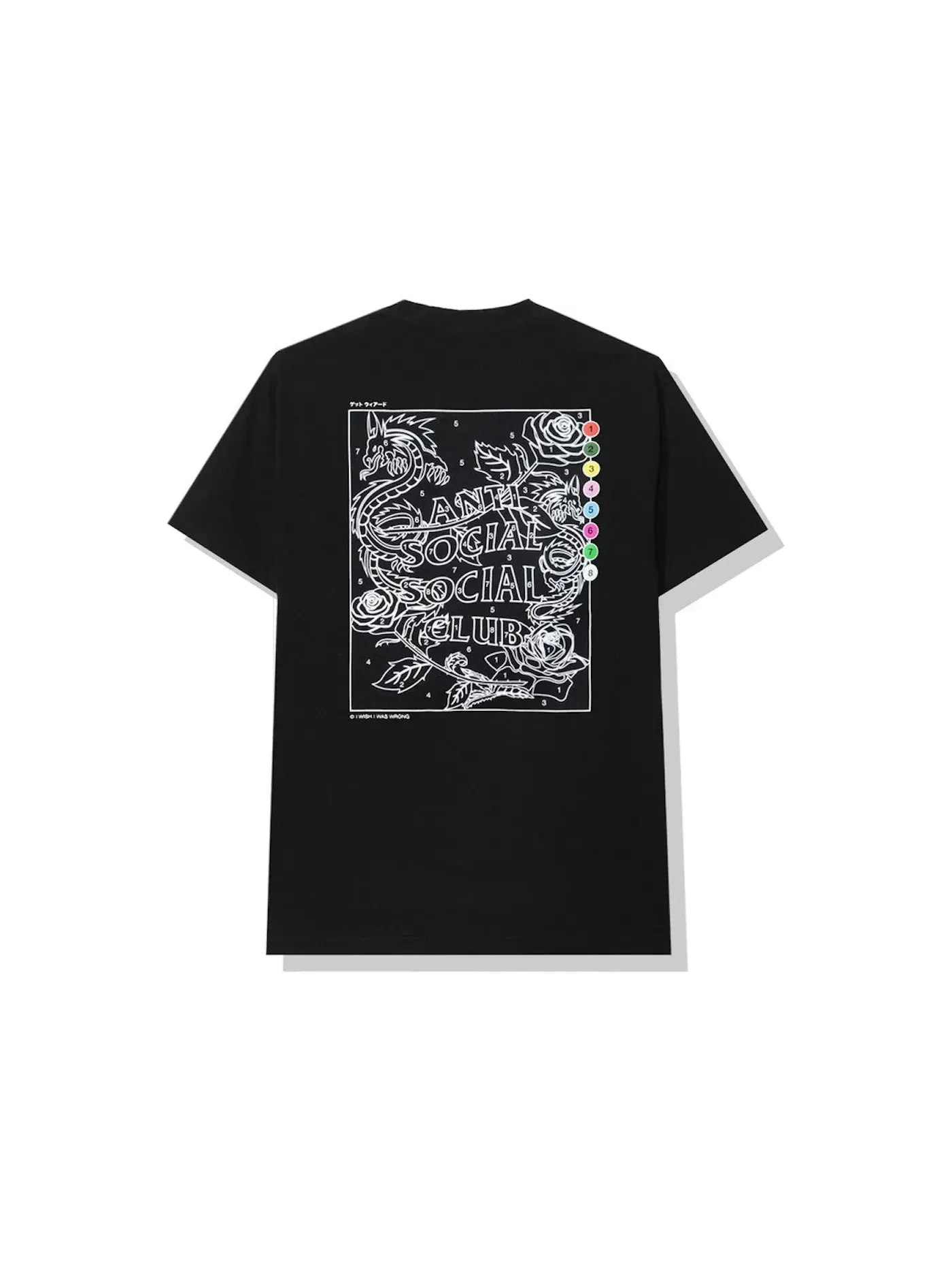 Мужская футболка с принтом Anti Social Social Club Tee — изображение 1 из 2, черный